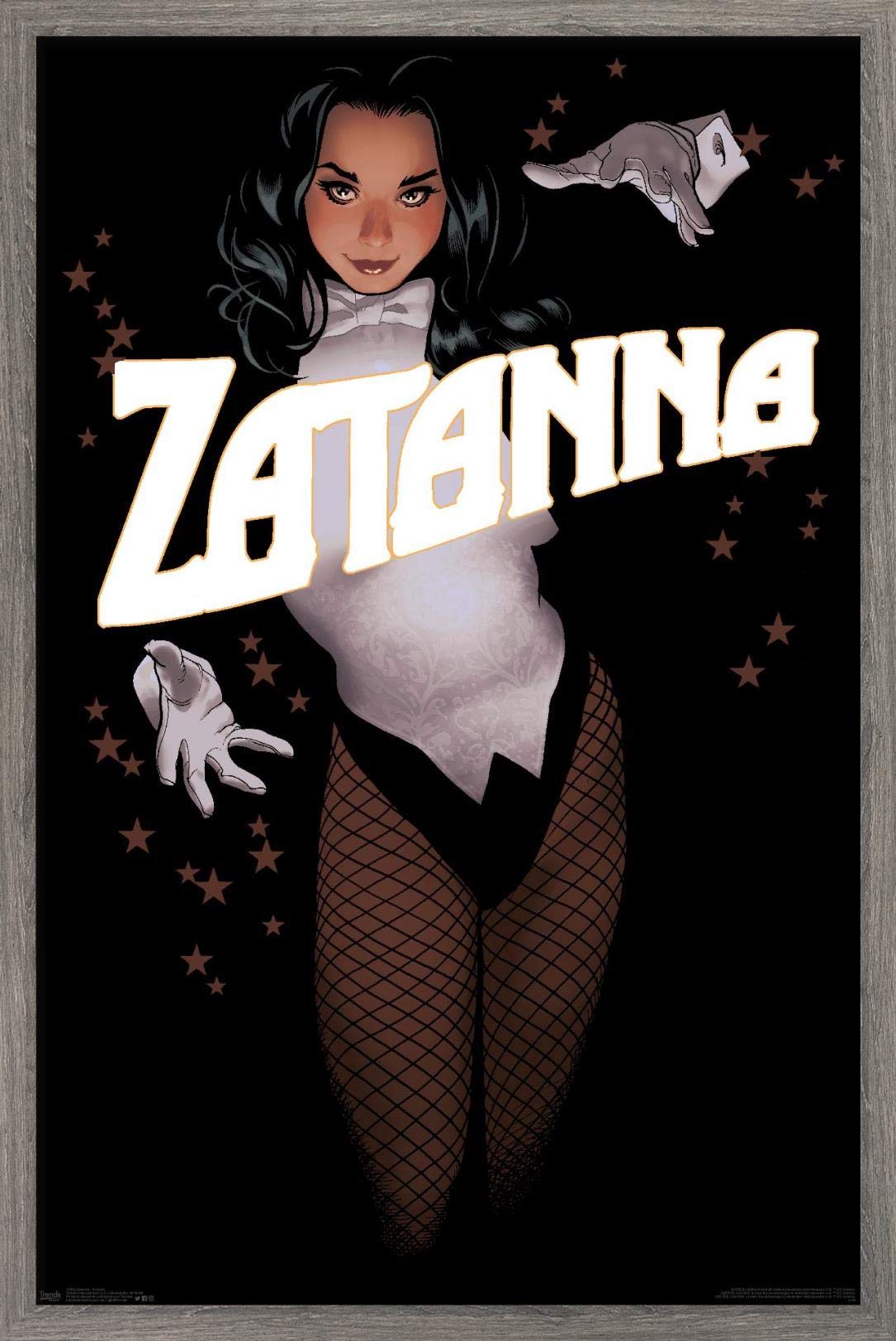 Trends International Dc Comics - Zantanna - Alex Ross Portrait Wall Poster, 22.375'' X 34'', Barnwood Framed Version