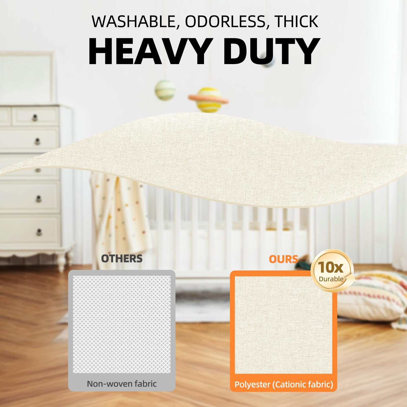 Criusia 6 Pcs Drawer Organizer Clothes - 90 Cells Closet Organizers and Storage for Baby Nursery - Washable Fabric Dresser Organ