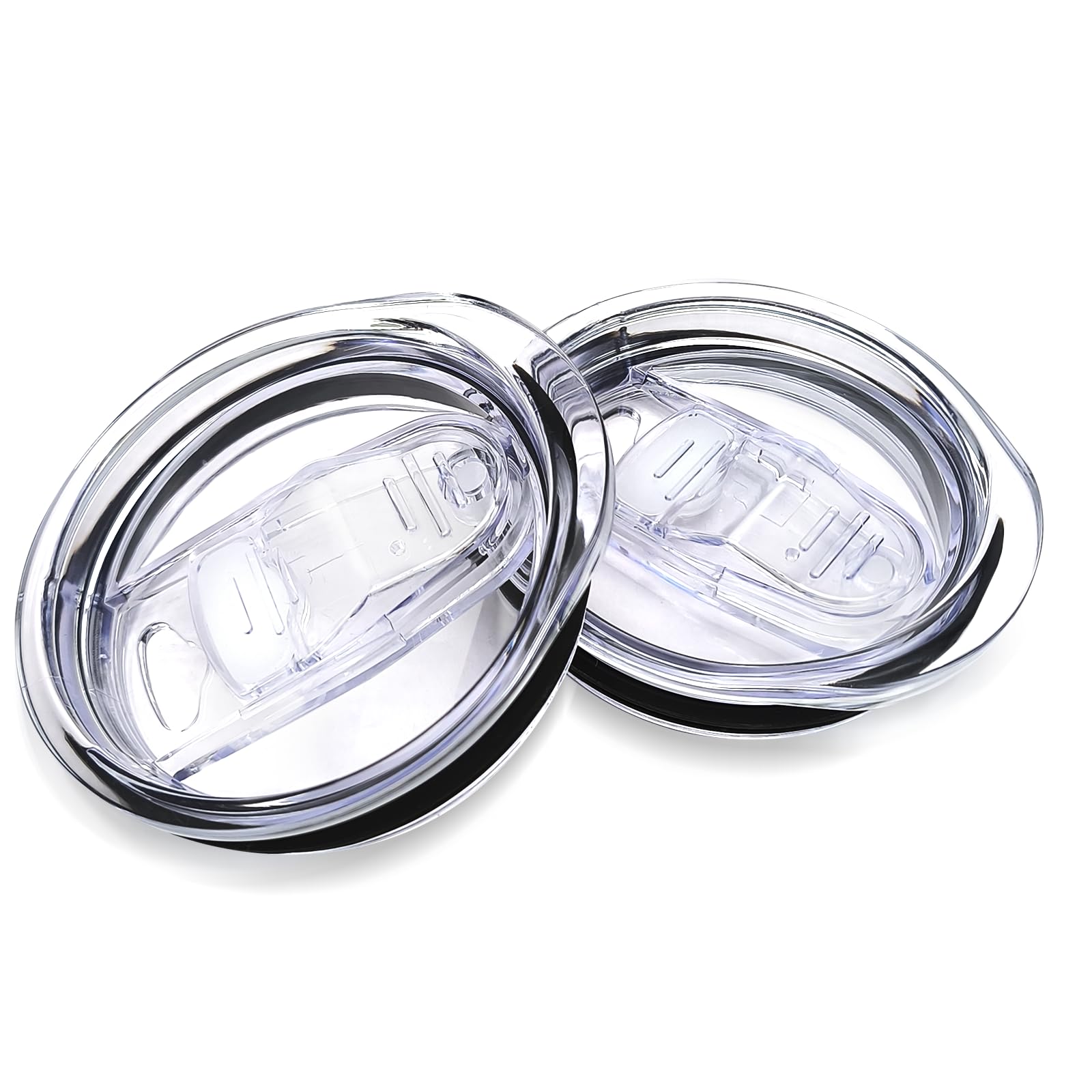 XccMe 20oz Skinny Tumbler Replacement Lids 2 Pack,Spill Proof Splash Resistant Silicone Sliding Covers,Straw Friendly, BPA Free
