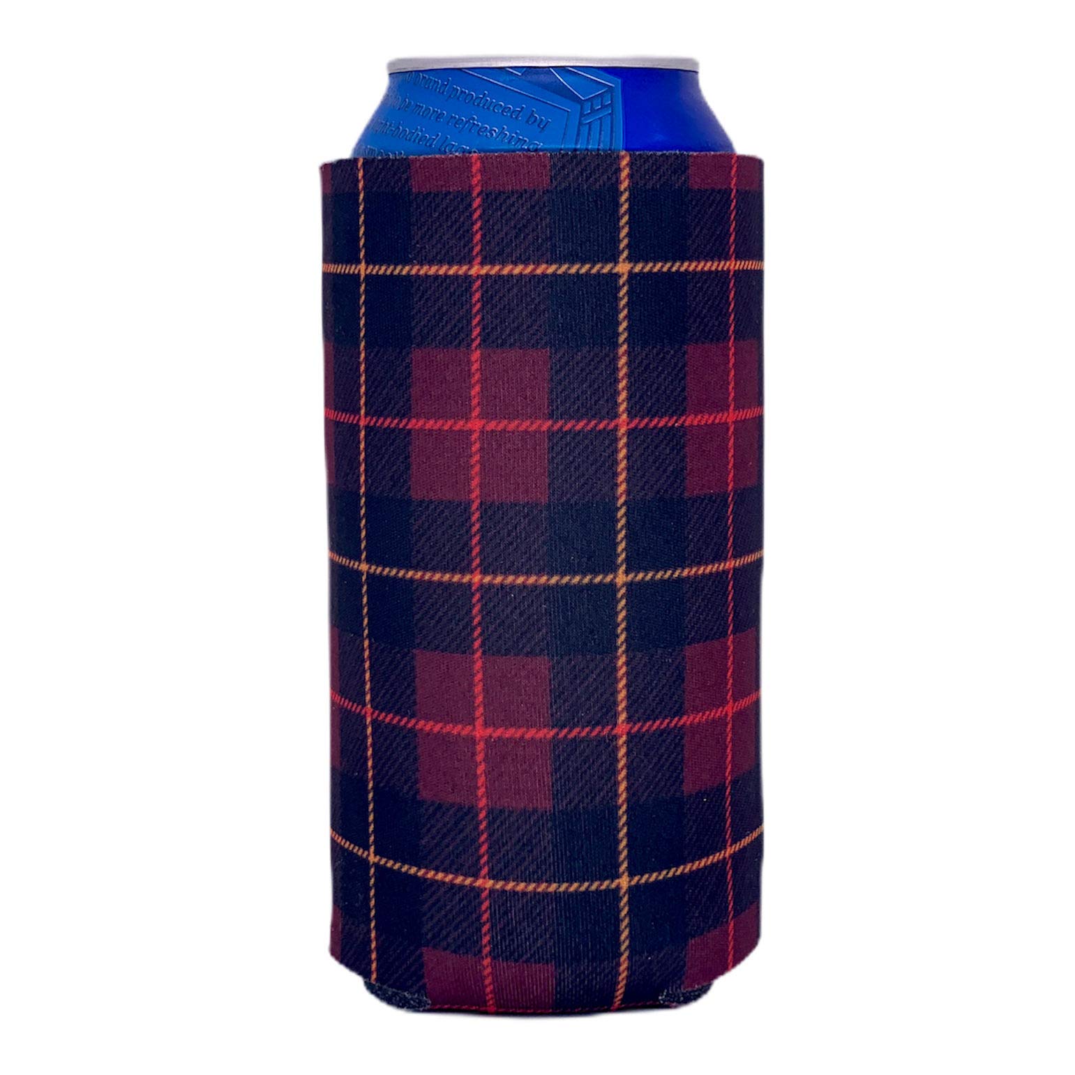 Flannel Plaid Pattern 16 Oz. Can Coolie
