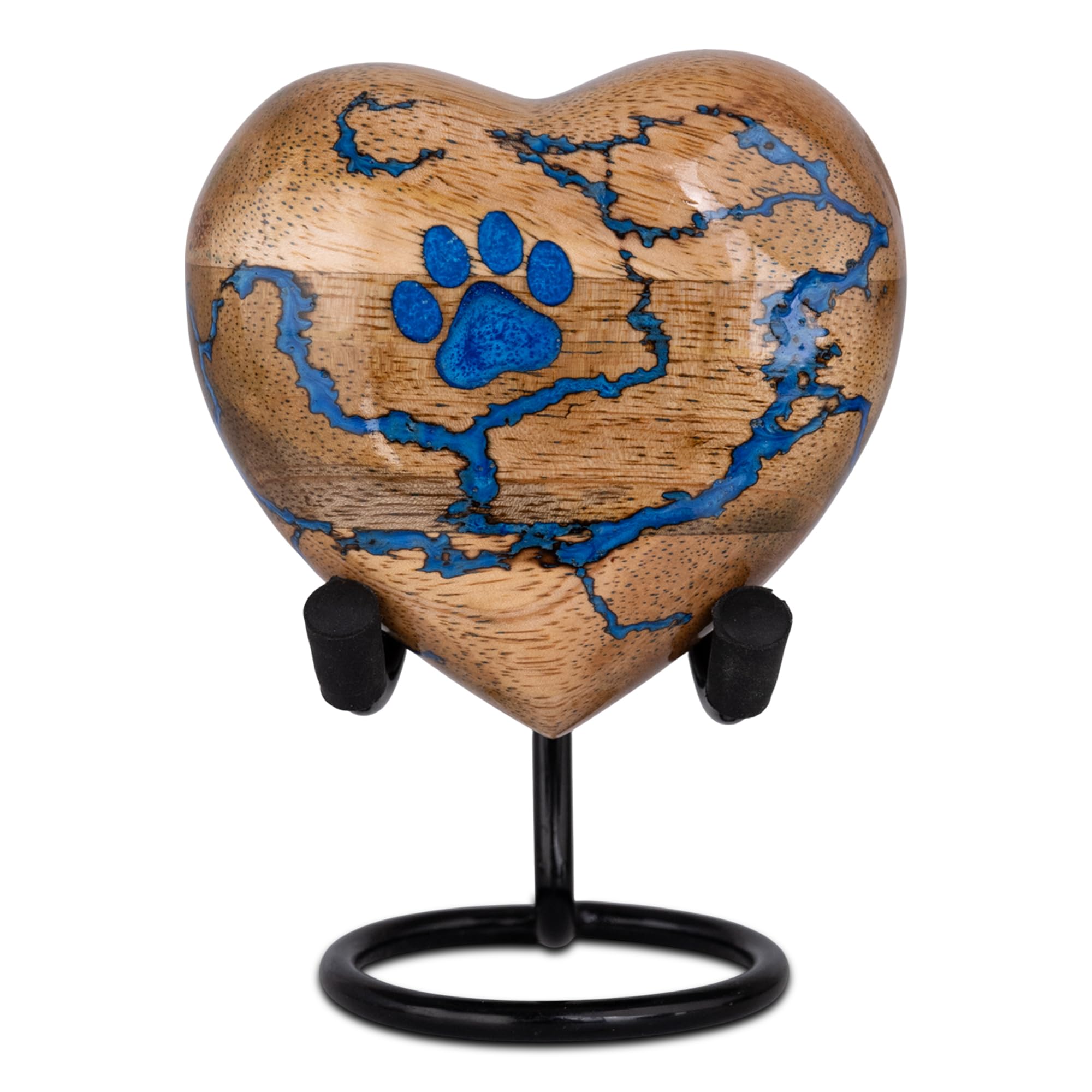STONLIF Wooden Heart Shaped Pet Cremation Urns for Dog/Cat Ashes 3 Cu/in - Urn for Ashes for Dog, Urns for Cats - Pet Memorial R