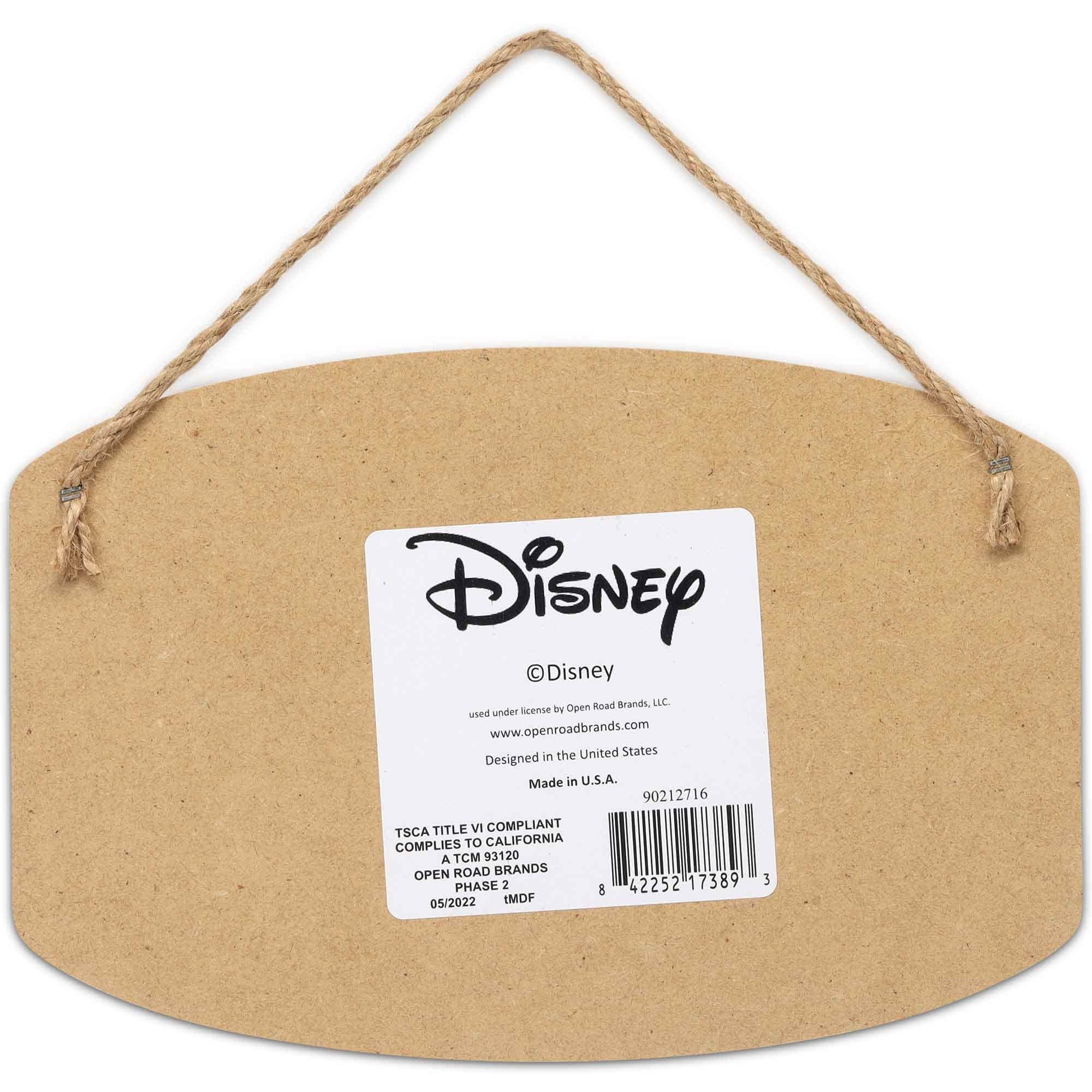 Disney Lilo And Stitch Ohana Pastel Hanging Wood Wall Decor - Adorable Stitch Sign For Home Decorating