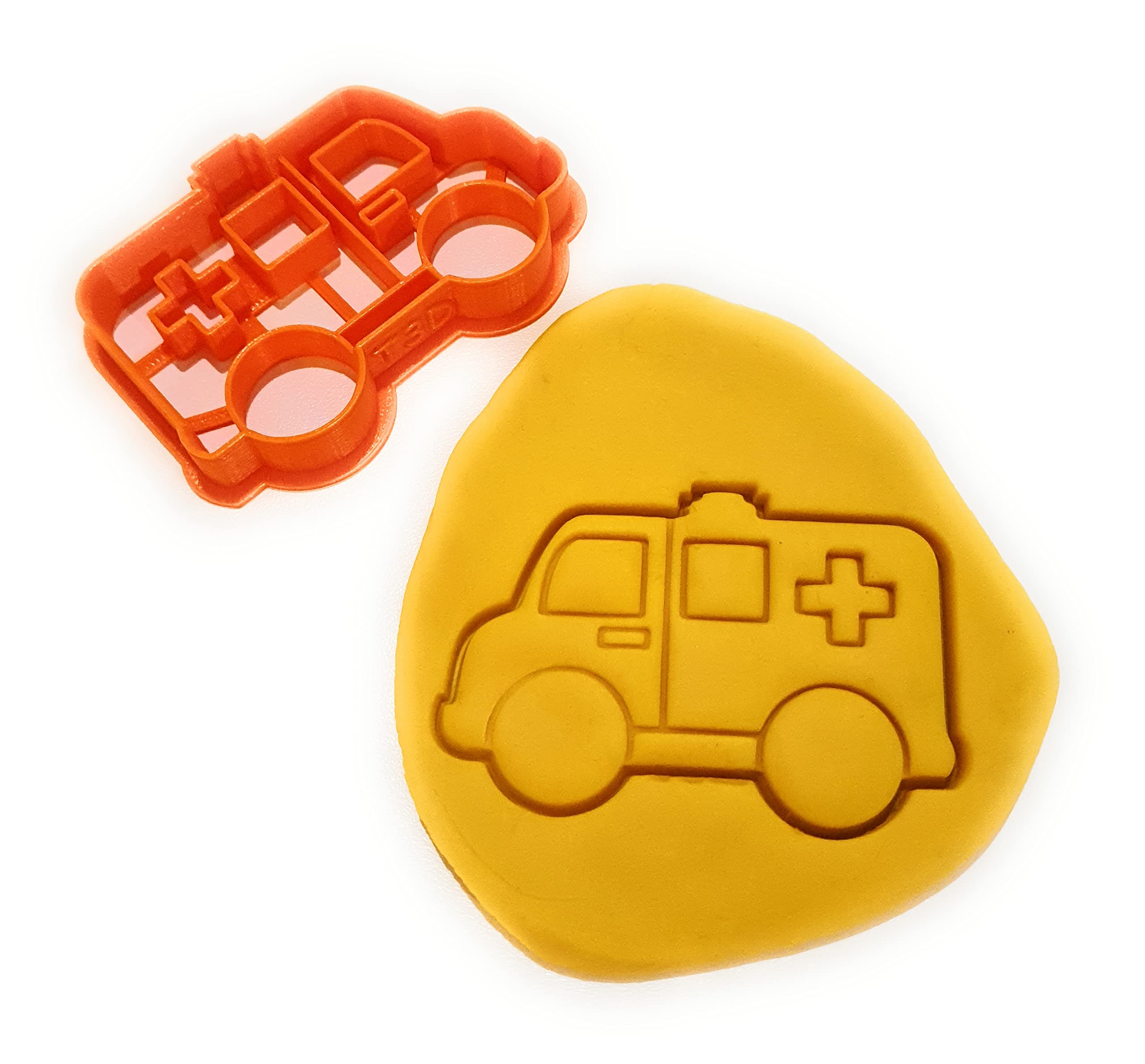 T3D Cookie Cutters Ambulance Cookie Cutter , Suitable For Cakes Biscuit And Fondant Cookie Mold For Homemade Treats, 3.59 Inches
