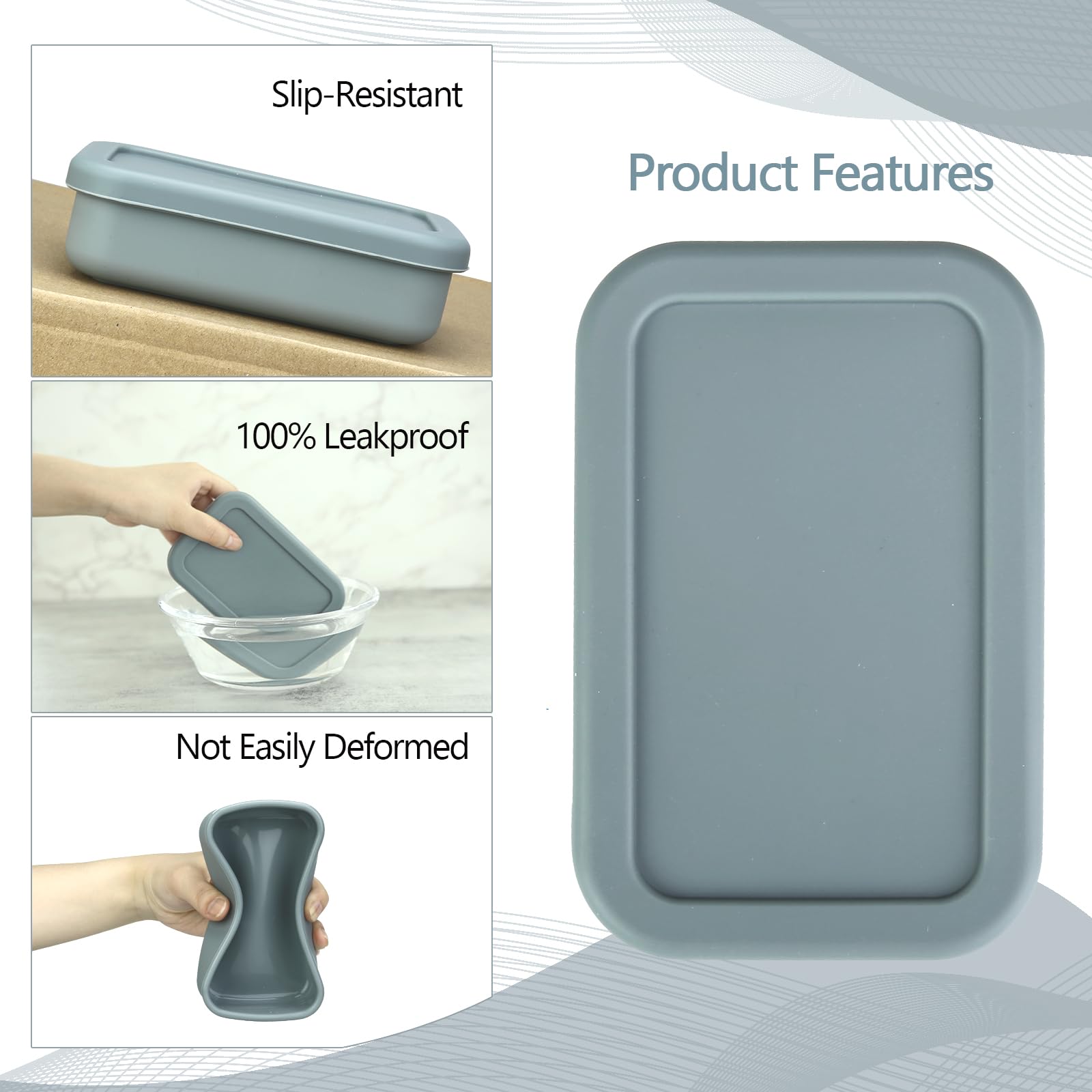 Large Travel Soap Case Leak Proof, Silicone Shampoo Bar Holder, Soap Container With Draining Layer, Slip-Resistant Portable Bar