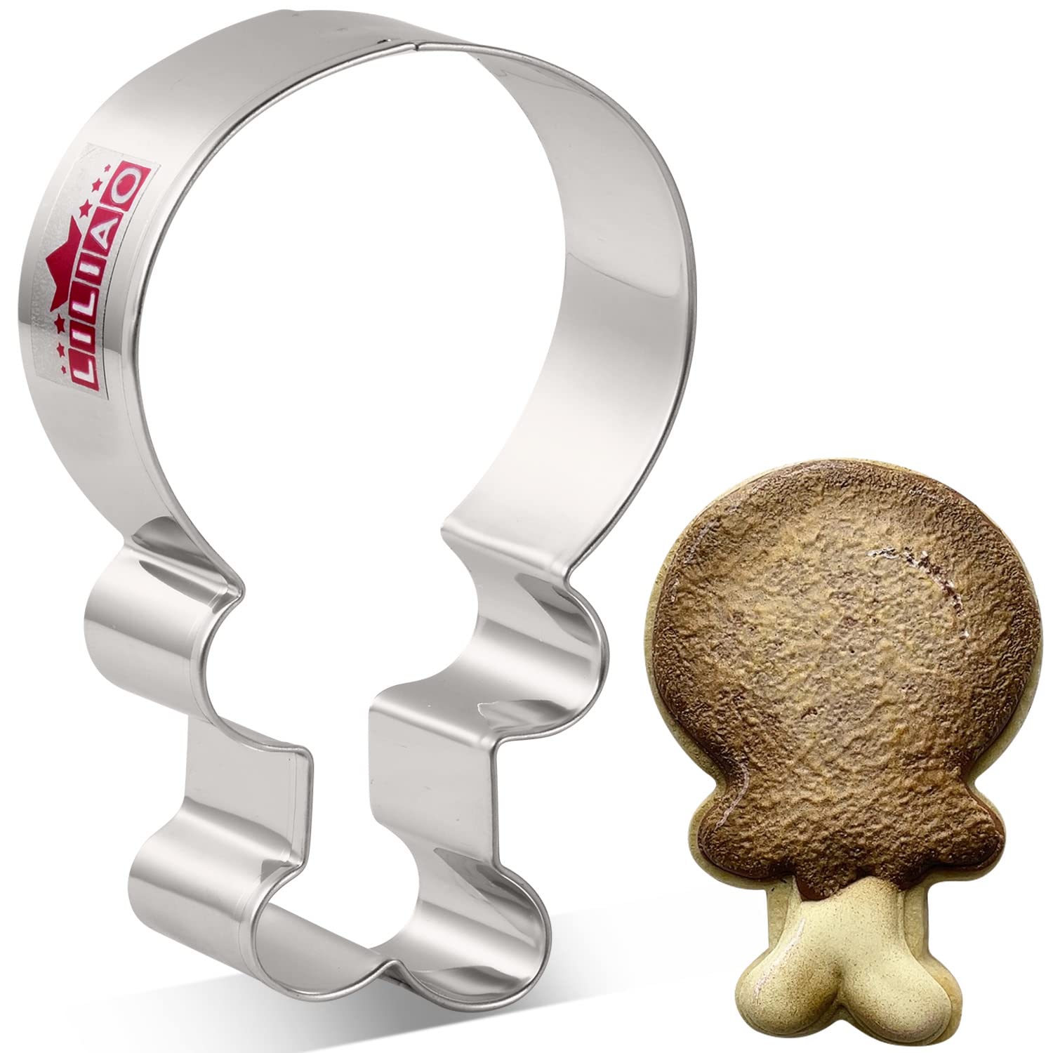 Liliao Thanksgiving Turkey Leg Cookie Cutter - 2.7 X 3.9 Inches - Stainless Steel