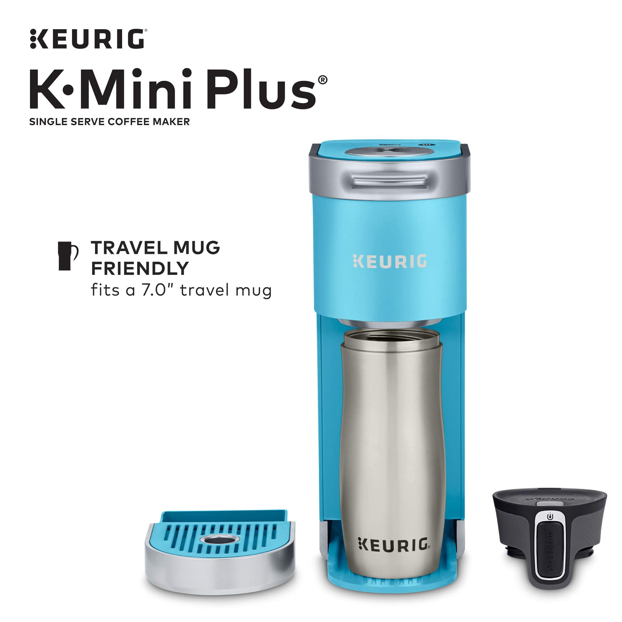 Keurig K-Mini Plus Single Serve K-Cup Pod Coffee Maker, Cool Aqua