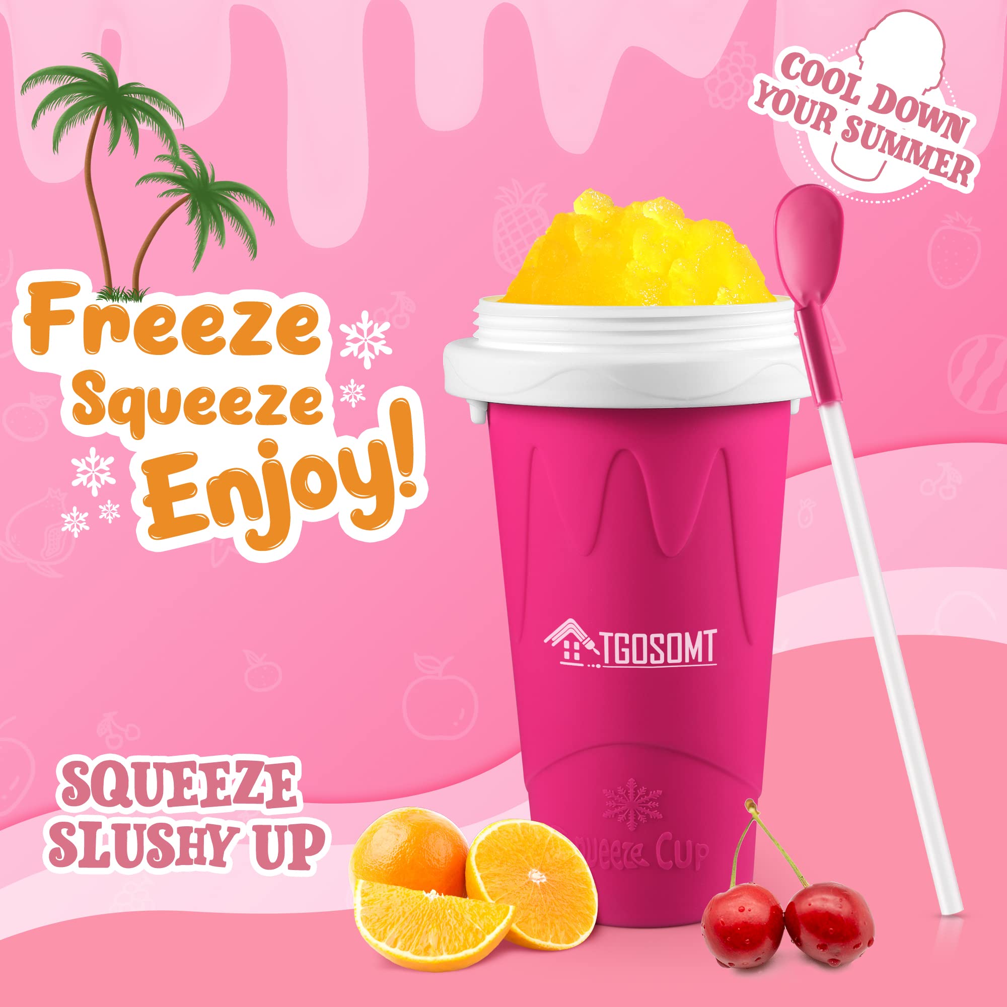 Tgosomt Slushy Cup, Tik Tok Frozen Magic Slushie Maker Cup Squeeze, Cool Fun Stuff Things Gadgets & Great Stocking Stuffers & Wh