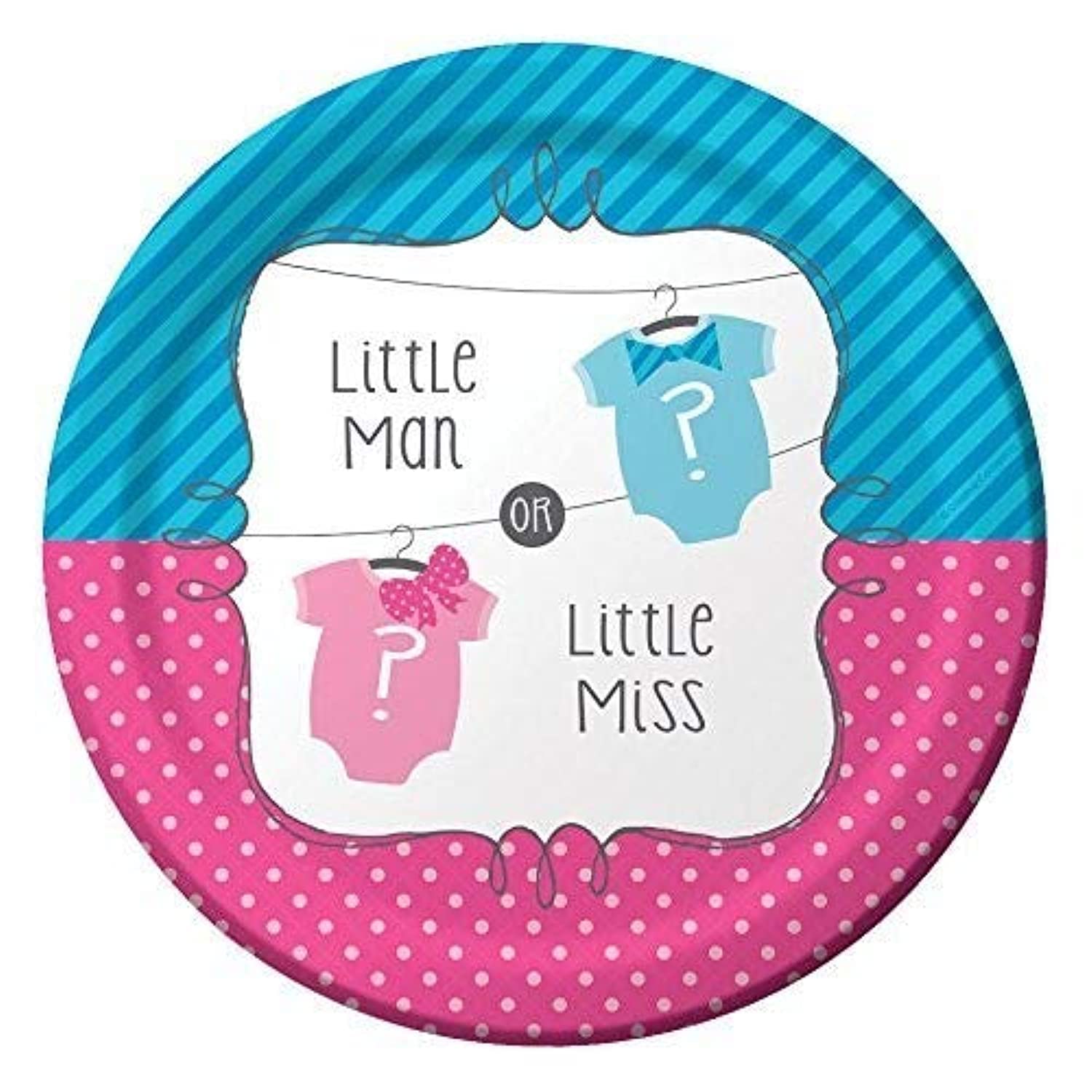 Creative Converting 8 Count Sturdy Style Paper Lunch Plates, 7'', Bow Or Bowtie