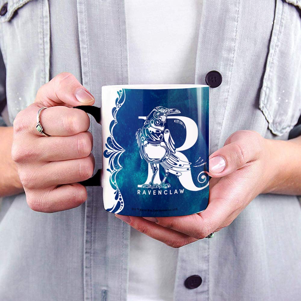 Morphing Mugs Harry Potter - Ravenclaw - Aguamenti - One 11 oz Color Changing Heat Sensitive Ceramic Mug - Image Revealed When H