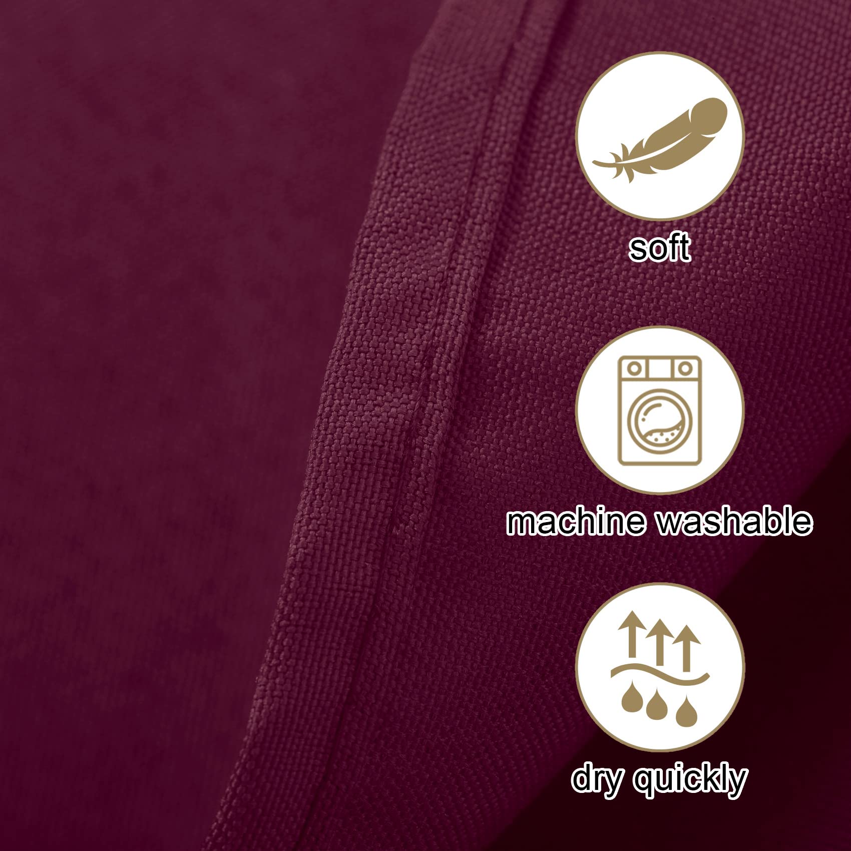 Ascoza 2Pack 90X156 Inch Burgundy Rectangular Tablecloth 6 Feet Table Cloth In Polyester Fabric For Wedding/Banquet/Restaurant/P