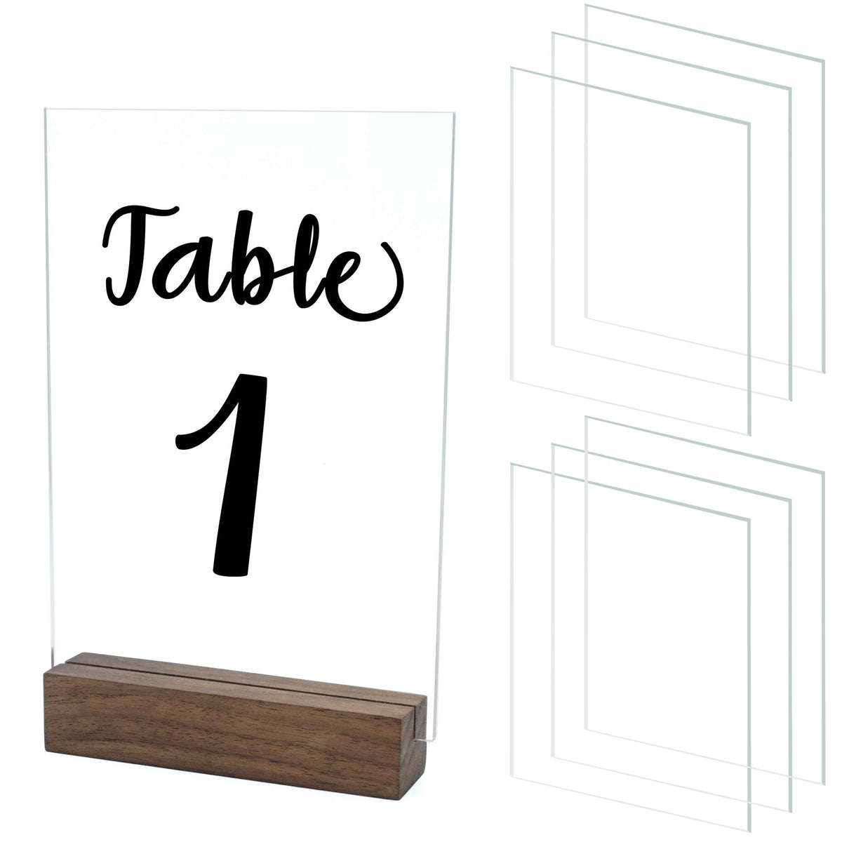 10 Pieces 4X6 Inch Blank Acrylic Signs Clear Acrylic Sheets, Perfect For Making Wedding Table Numbers, Acrylic Wedding Signs, En