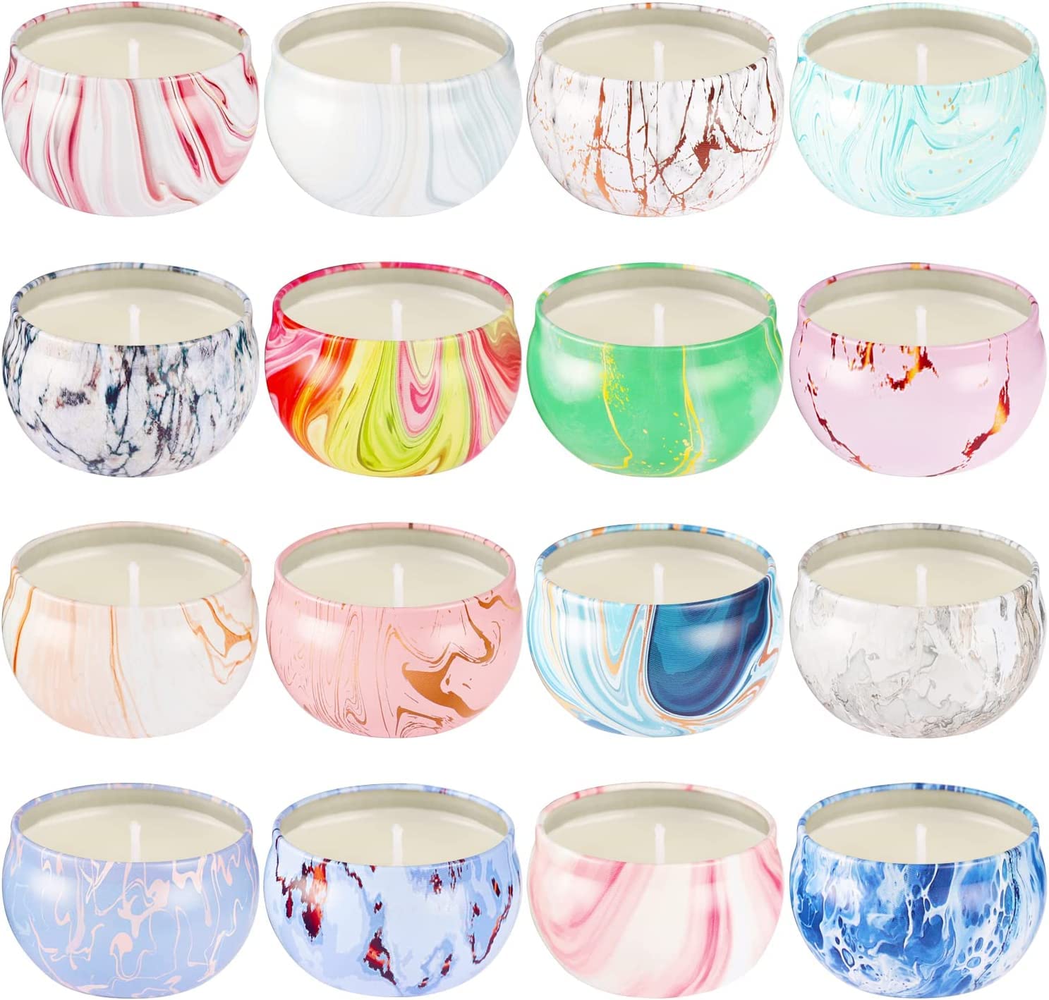 WPONSZU 16 Packs Scented Candle Gift Set for Mom | Woman, 2.5oz Jar Candles for Home Scented Bath Yoga, Natural Soy Wax, Fragran