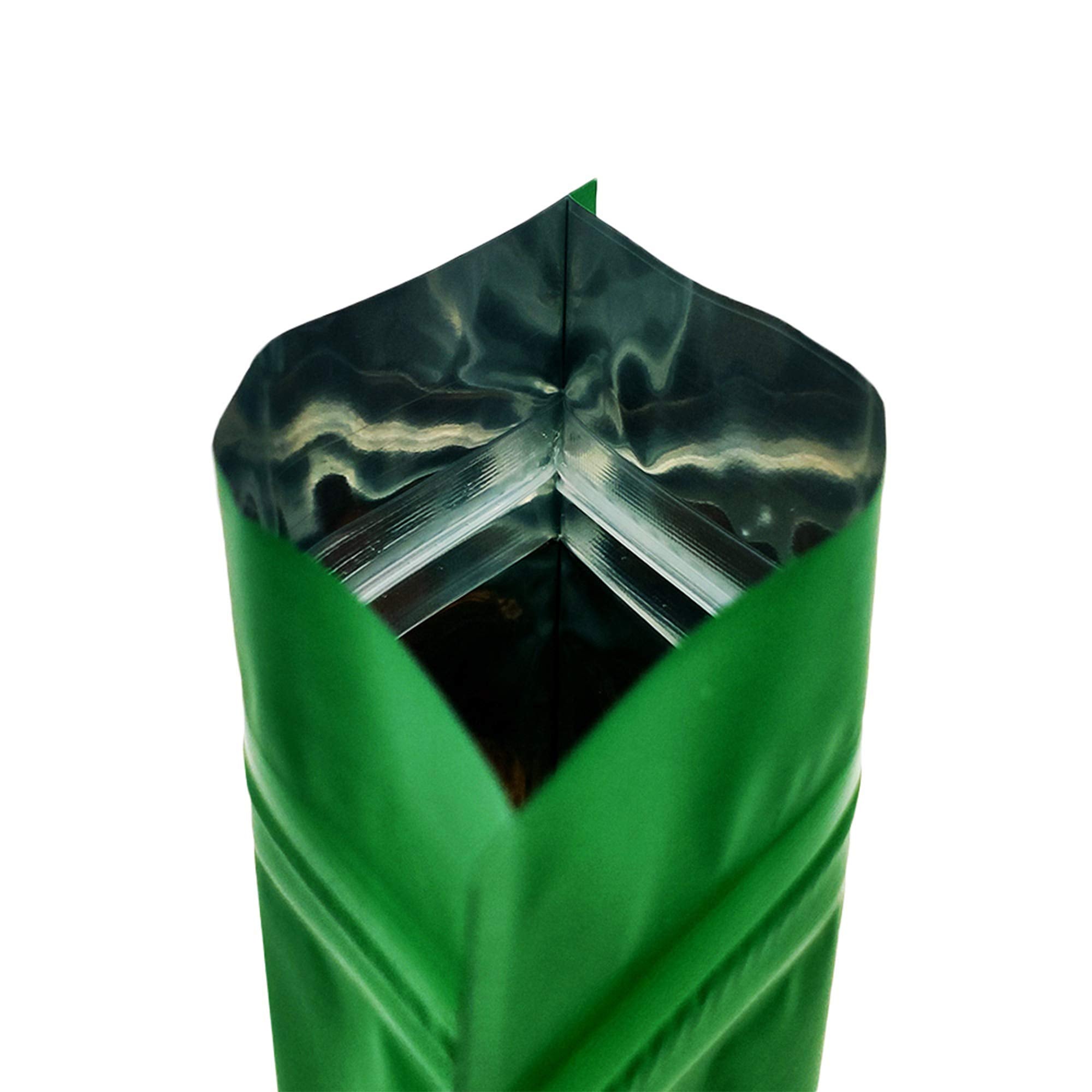 QQ Studio 100PCS Matte Double-Sided Colored Stand-Up Resealable QuickQlick Bags (10x15cm (4x6'')  Green)