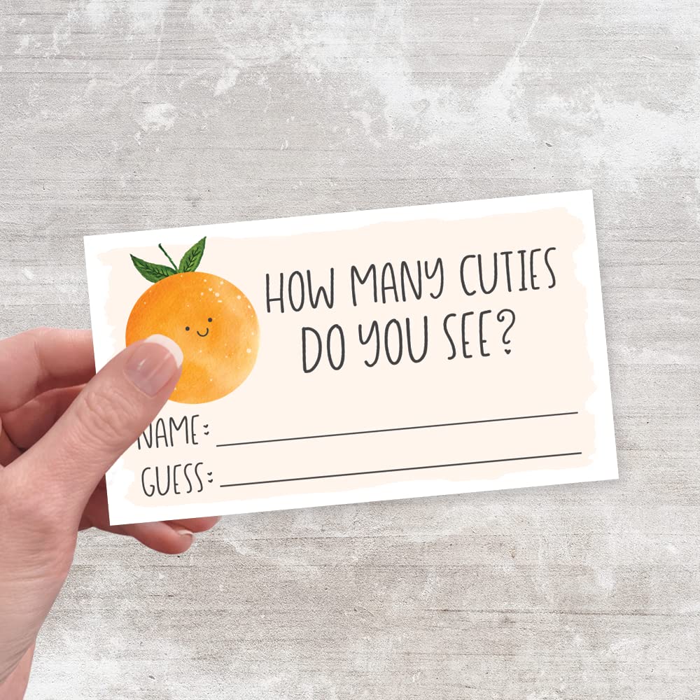M&H Invites 50 Little Cutie Guess How Many Cuties Cards - Baby Shower Game