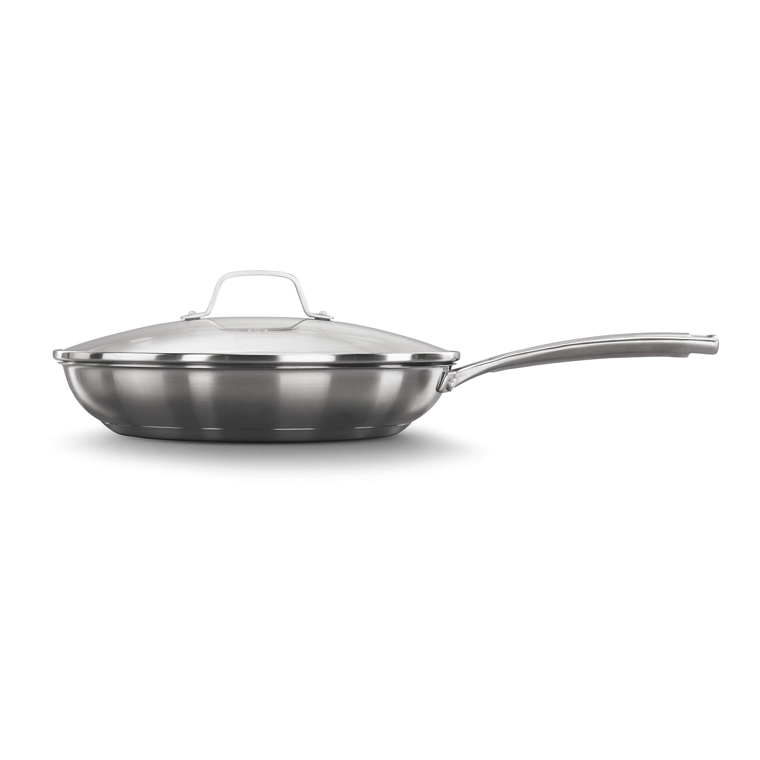 Calphalon Classic Stainless Steel Cookware, Fry Pan, 12-Inch With Lid