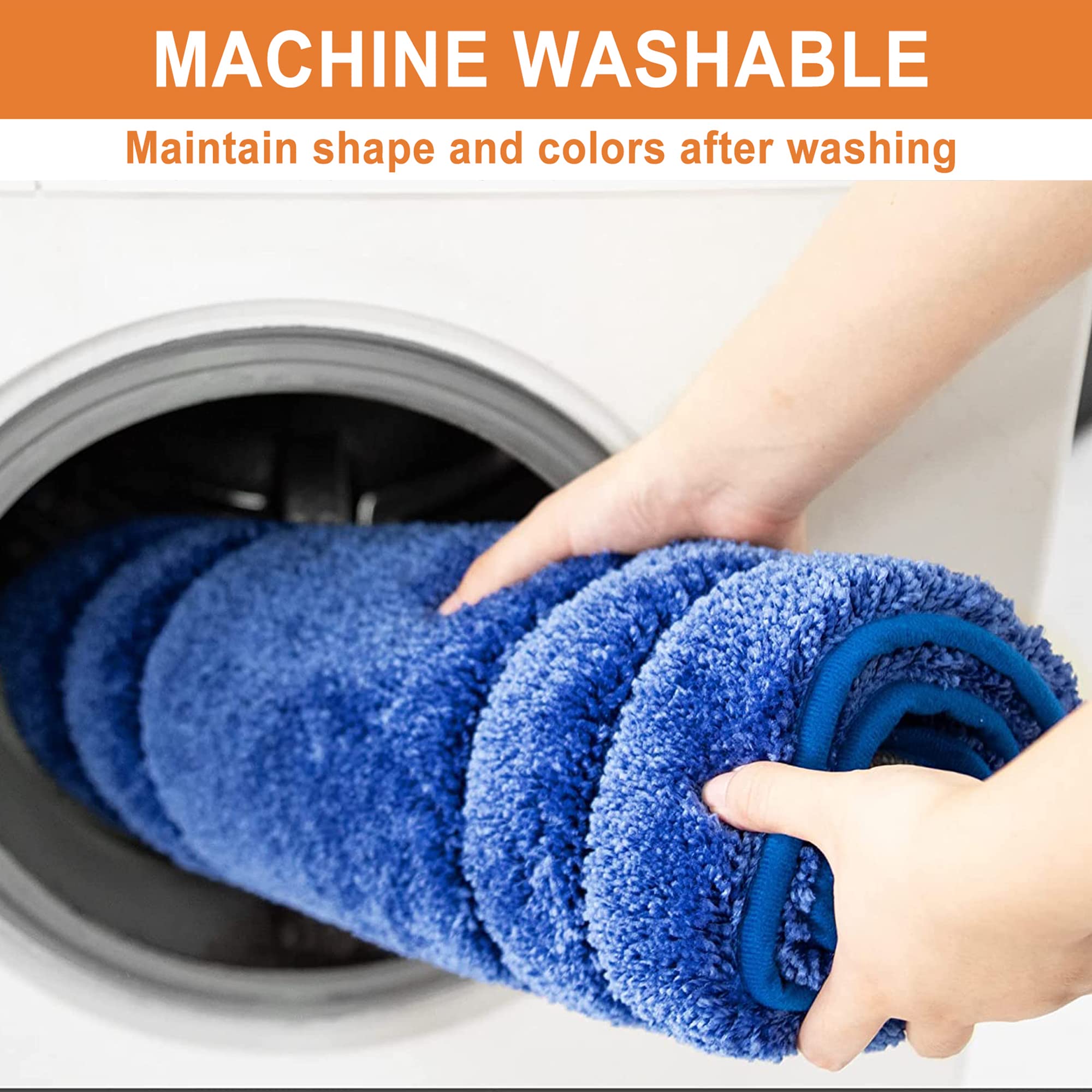 BEQHAUSE-Bathroom-Rugs-Non-Slip-Soft-Bath Mats for Bathroom Floor Absorbent Shower Mat Machine Washable Quick Dry Bath Mat for Shower  and Tub 24''x48'' Navy Blue
