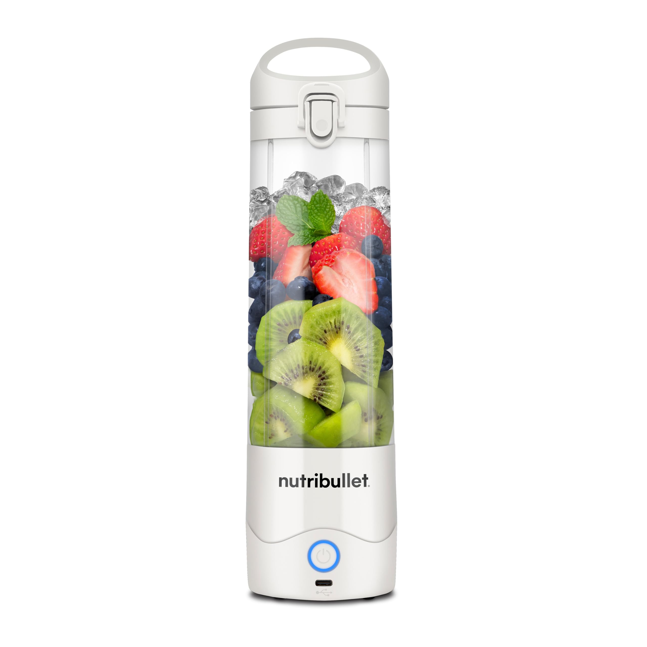 Nutribullet Portable Blender, Cordless, 20Oz Vessel, Personal Blender, Usb-C Rechargeable, White, Nbpb50100W