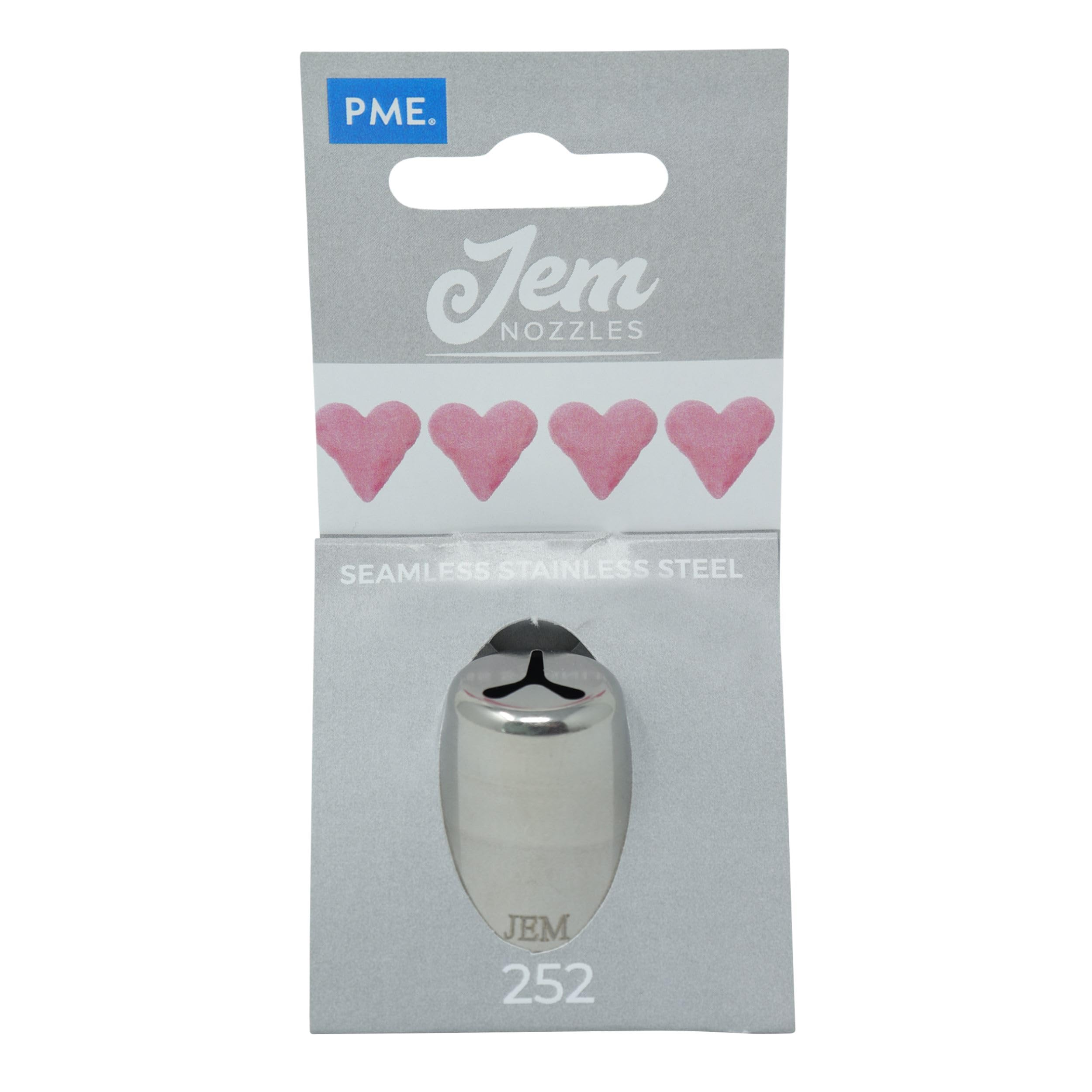 Jem Enterprises Heart Piping Nozzle, Decorating Tip, No. 252
