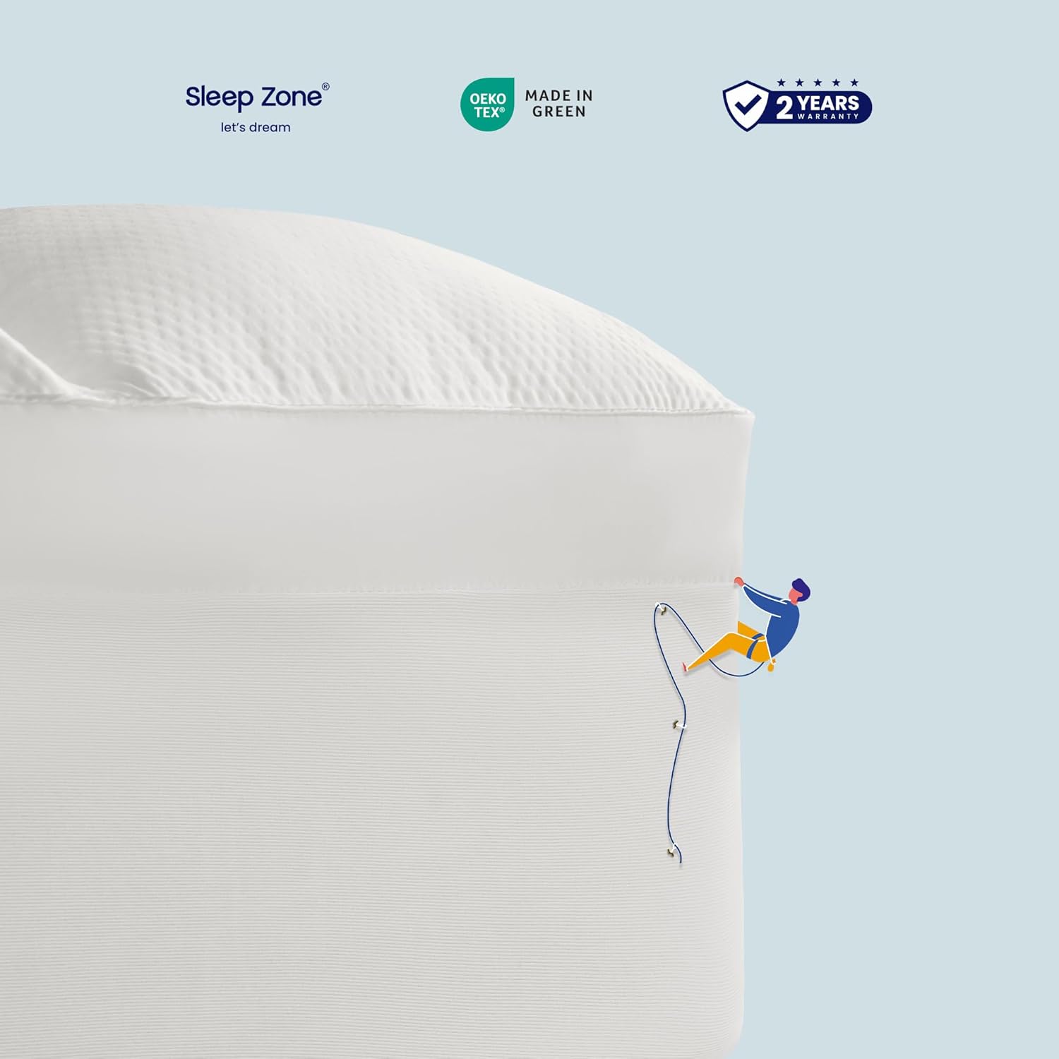 Extra Fluffy Mattress Pad Deep Pockets Pure White