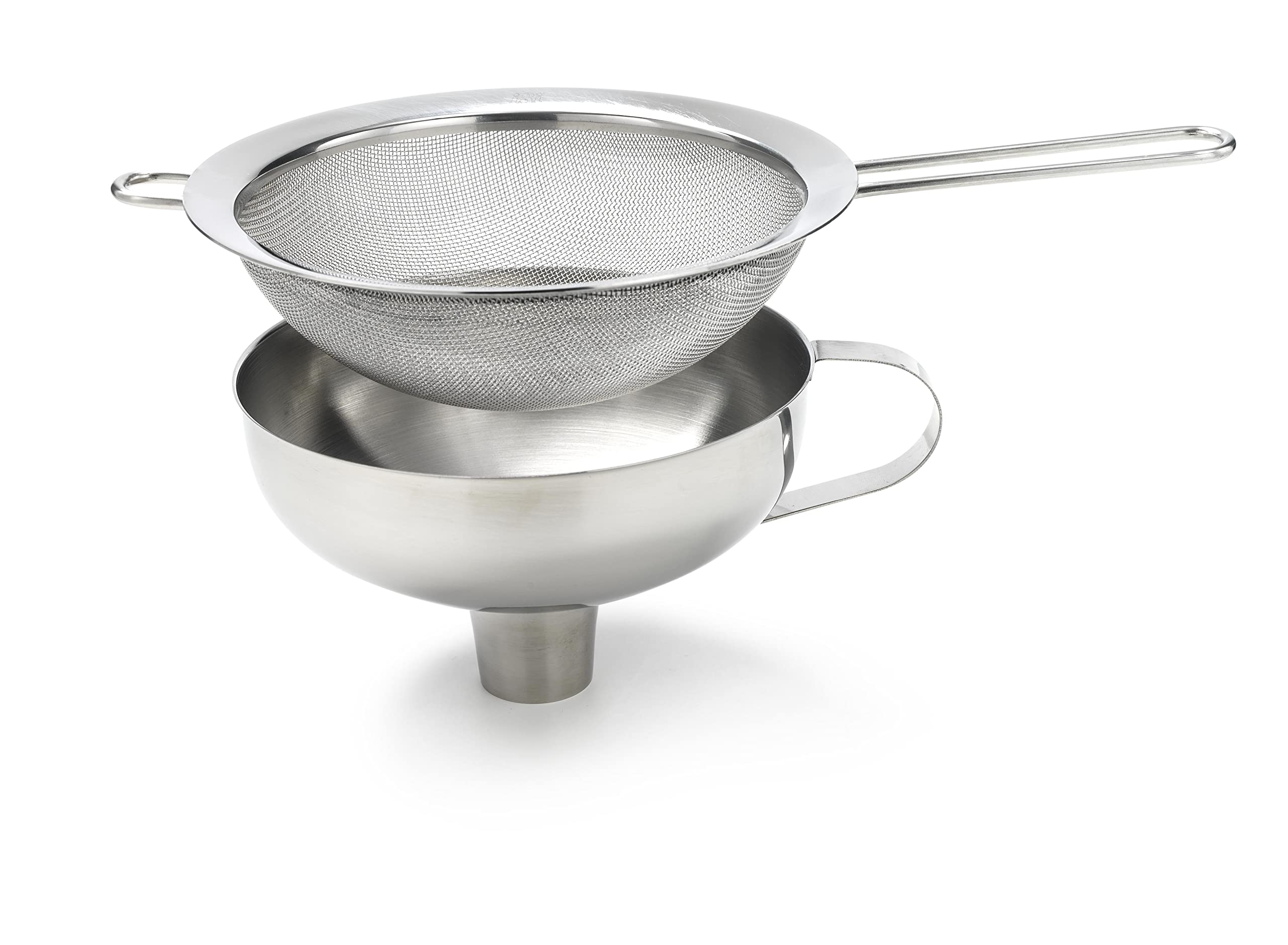 Isi Combination Funnel With Sieve Insert For All Cream/ Food Whippers And Canning, Universal Fit, Stainless Steel