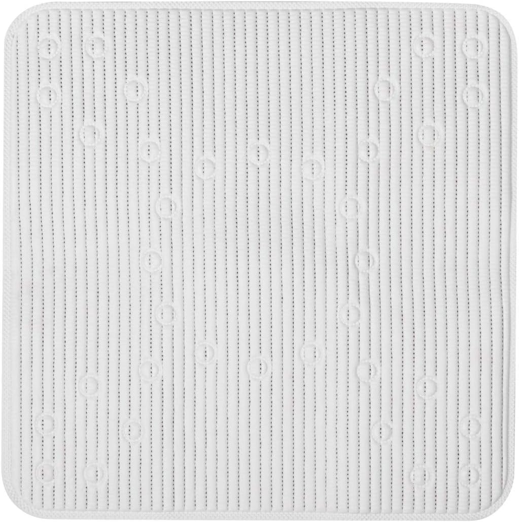 Duck Clorox Non-Slip Shower Mat, 21"x21", White, Cushioned with Suction Cups, Model 288342