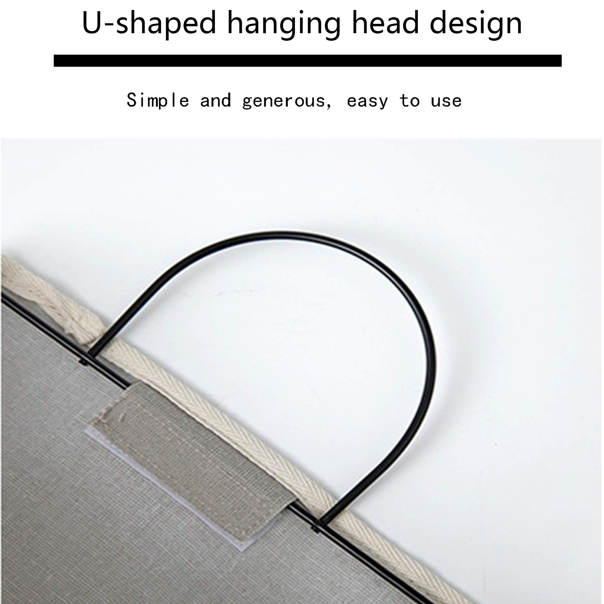 Fantasyon Wall Hanging Storage Bag  Waterproof Over The Door Closet Organizer Hanging Pocket Linen Cotton Organizer Box Containers for Bedroom  Bathroom (White)