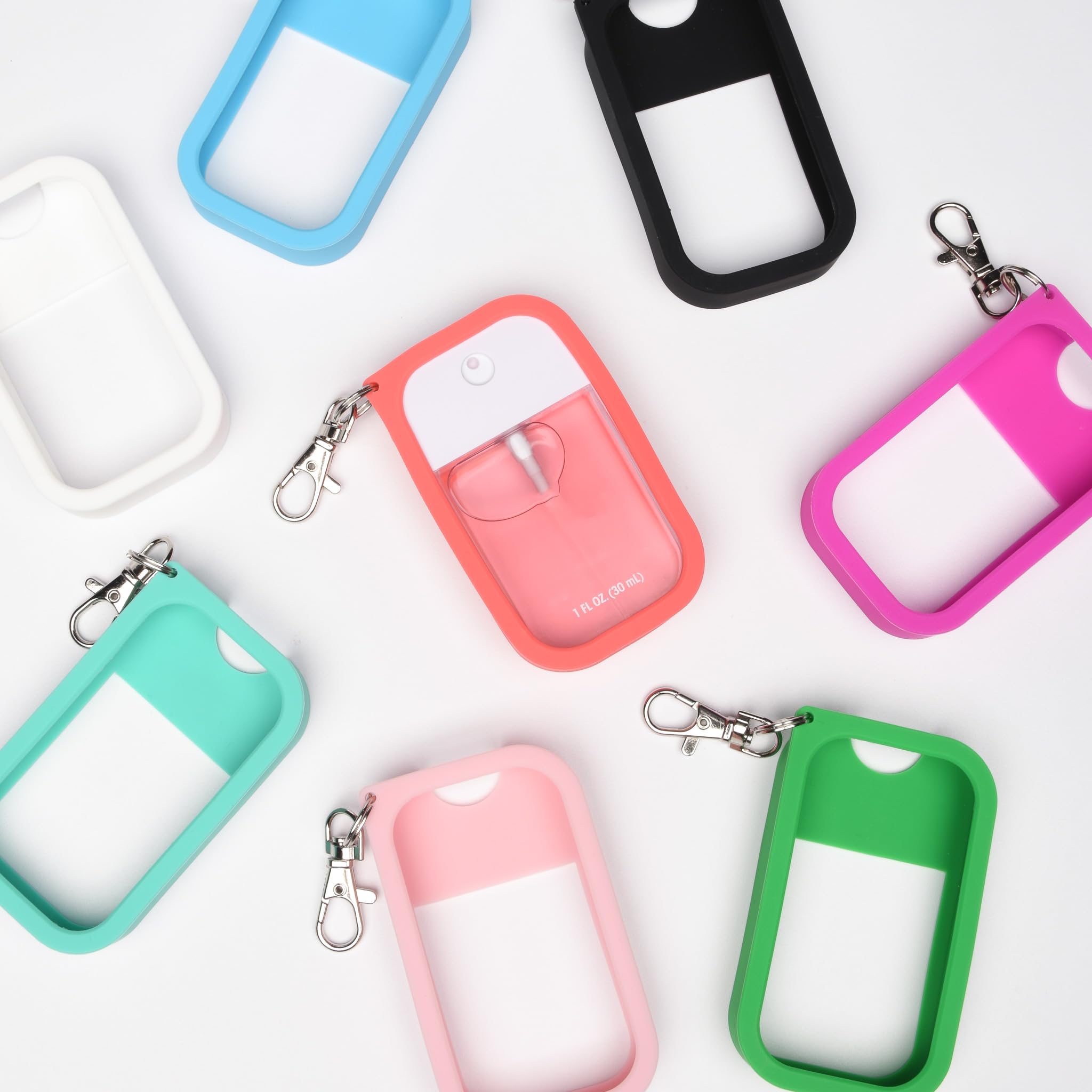 Paradise Curated Silicone Case Compatible With Touchland Hand Sanitizer Spray, Power Mist And Glow Mist 1 Fl Oz - Emerald Envy