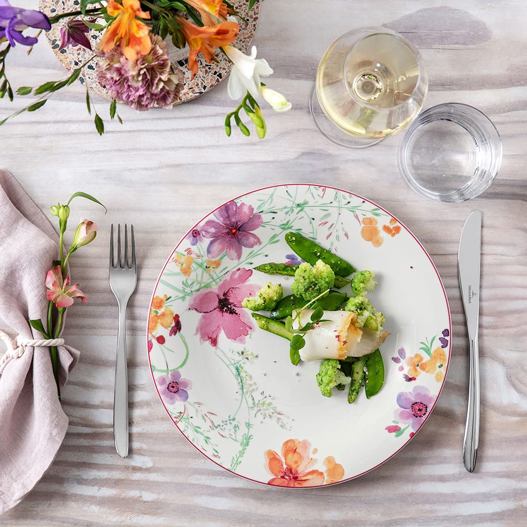 Villeroy & Boch Mariefleur Basic Dinner Plate, 10.5 In, Premium Porcelain, White