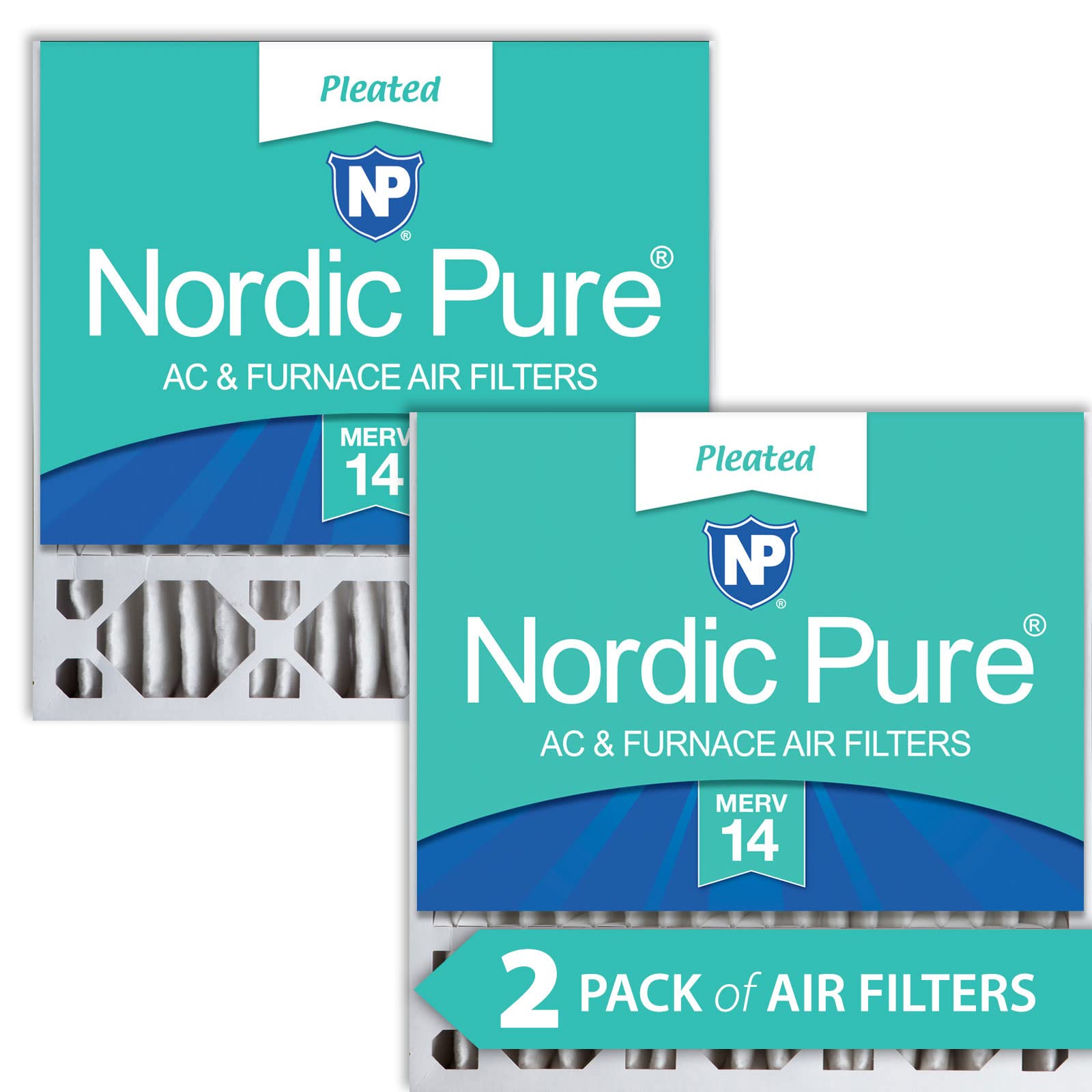 Nordic Pure 20X20X5 Merv 14 Honeywelllennox Replacement Ac Furnace Air Filter 2 Pack