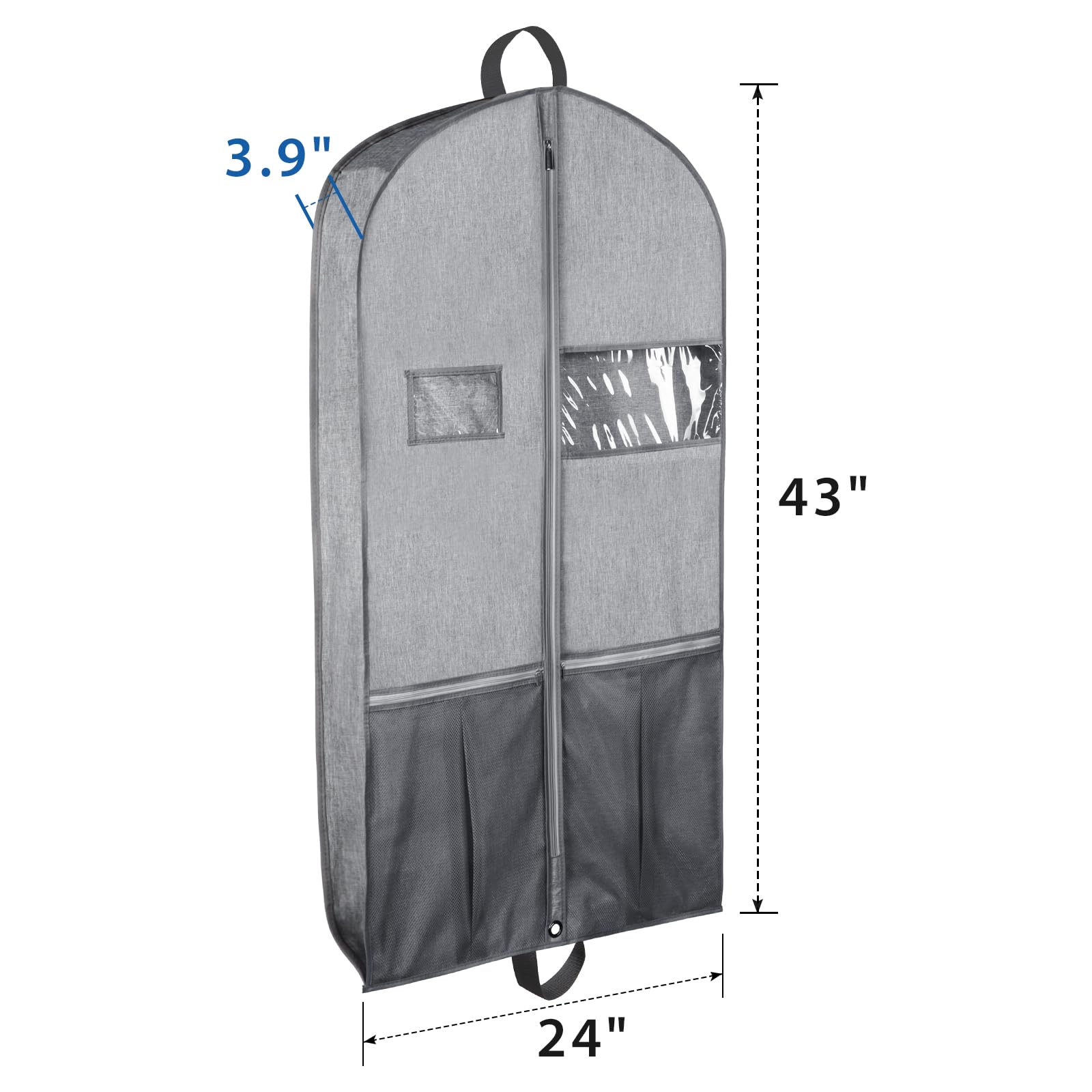 Zilink Heavy Duty Garment Bags For Travel 43   Suit Bags For Hanging Clothes Waterproof Gusseted Suit Cover Bags For Closet Stor