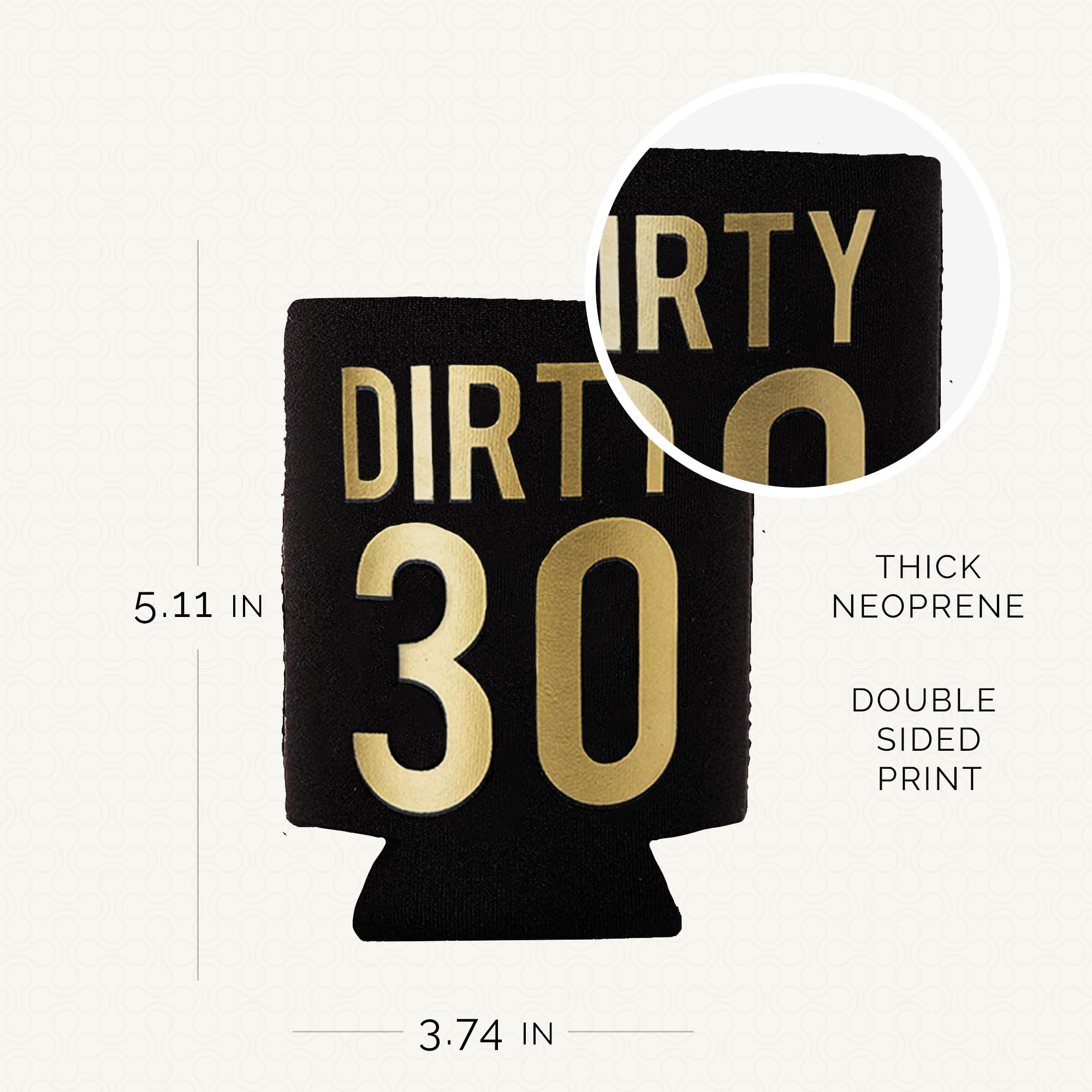 Dirty 30 Birthday Decorations For Her Or Him, 11 Dirty 30 Can Coolers And 1 Metallic Gold ''It'S My Dirty 30'' Cooler - Great Di
