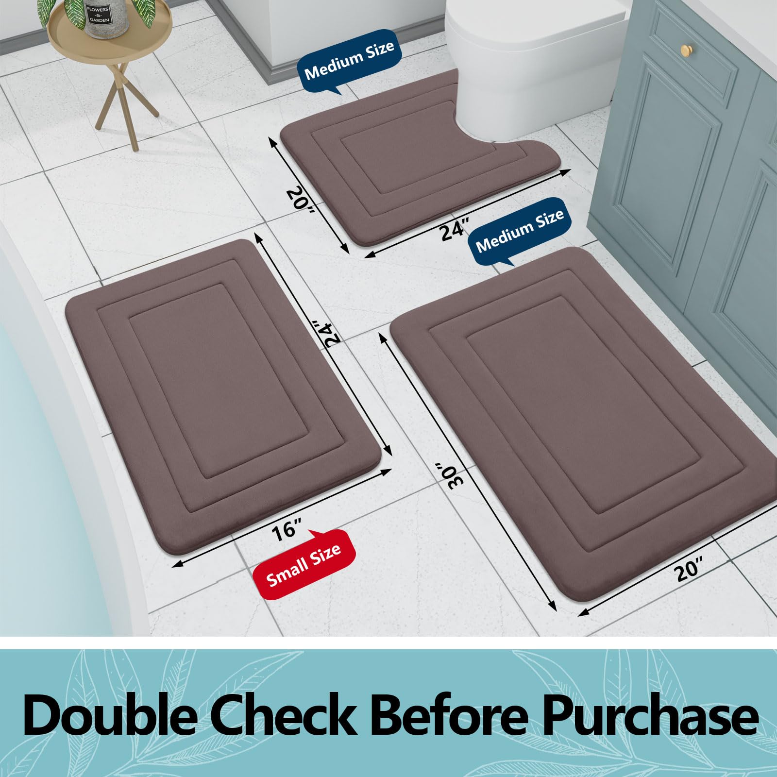 Arotive Memory Foam Bathroom Rug Mat 70X24, Ultra Soft And Absorbent Bath Mat, Machine Wash Dry, Comfortable Bath Rug Carpet For