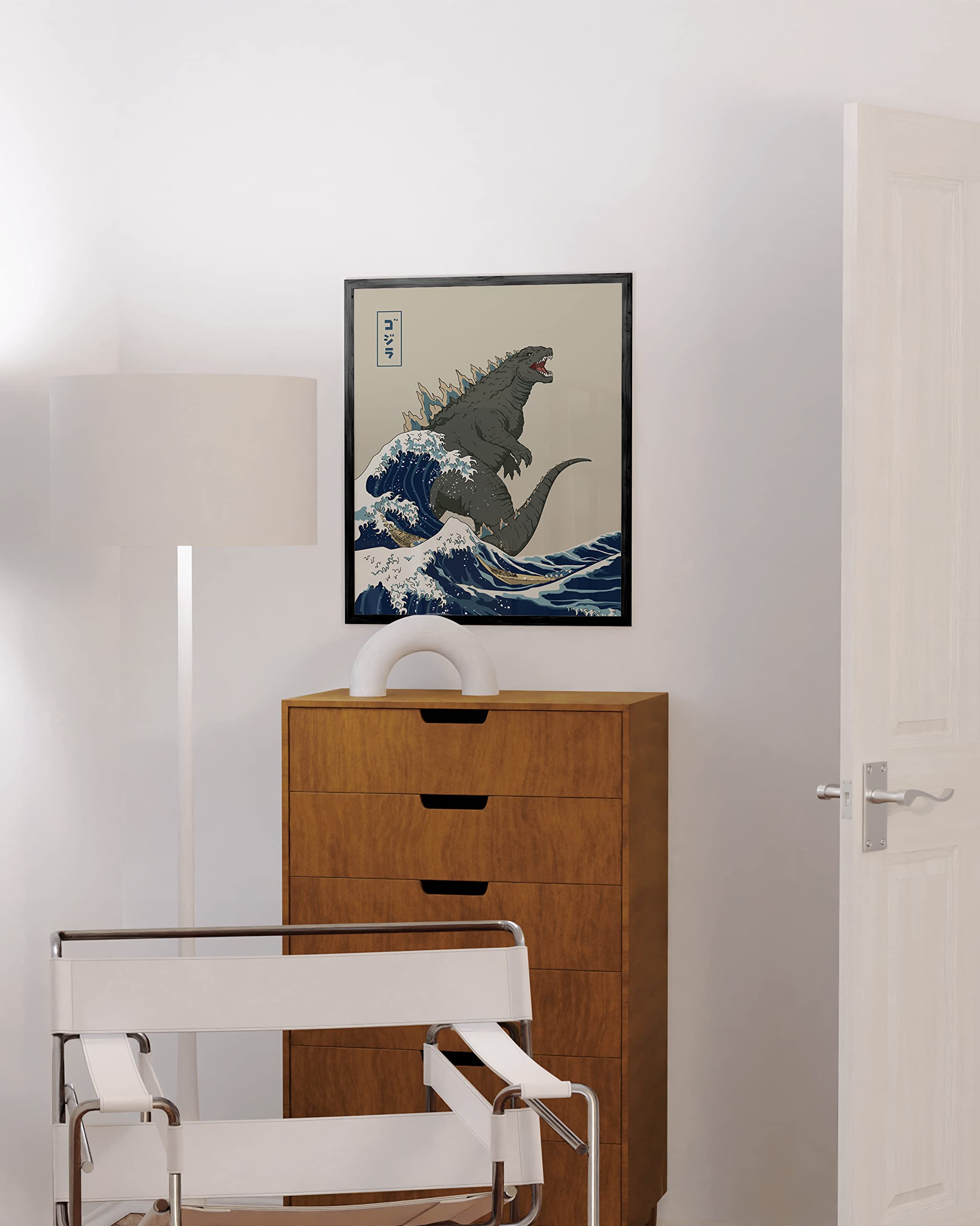 Haus And Hues Giant Art Poster - Japanese Wall Art Posters For Walls, Japanese Art Posters For Boys Room, King Of Monsters Poste