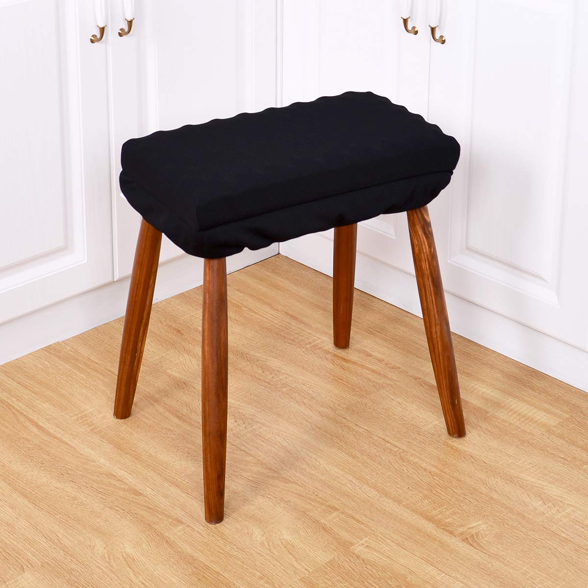 Baibu Non Slip Rectangle Bench Stool Cushion, Kitchen Counter Stool Covers Saddle Stool Seat Cushions With Elasticized Edge - On