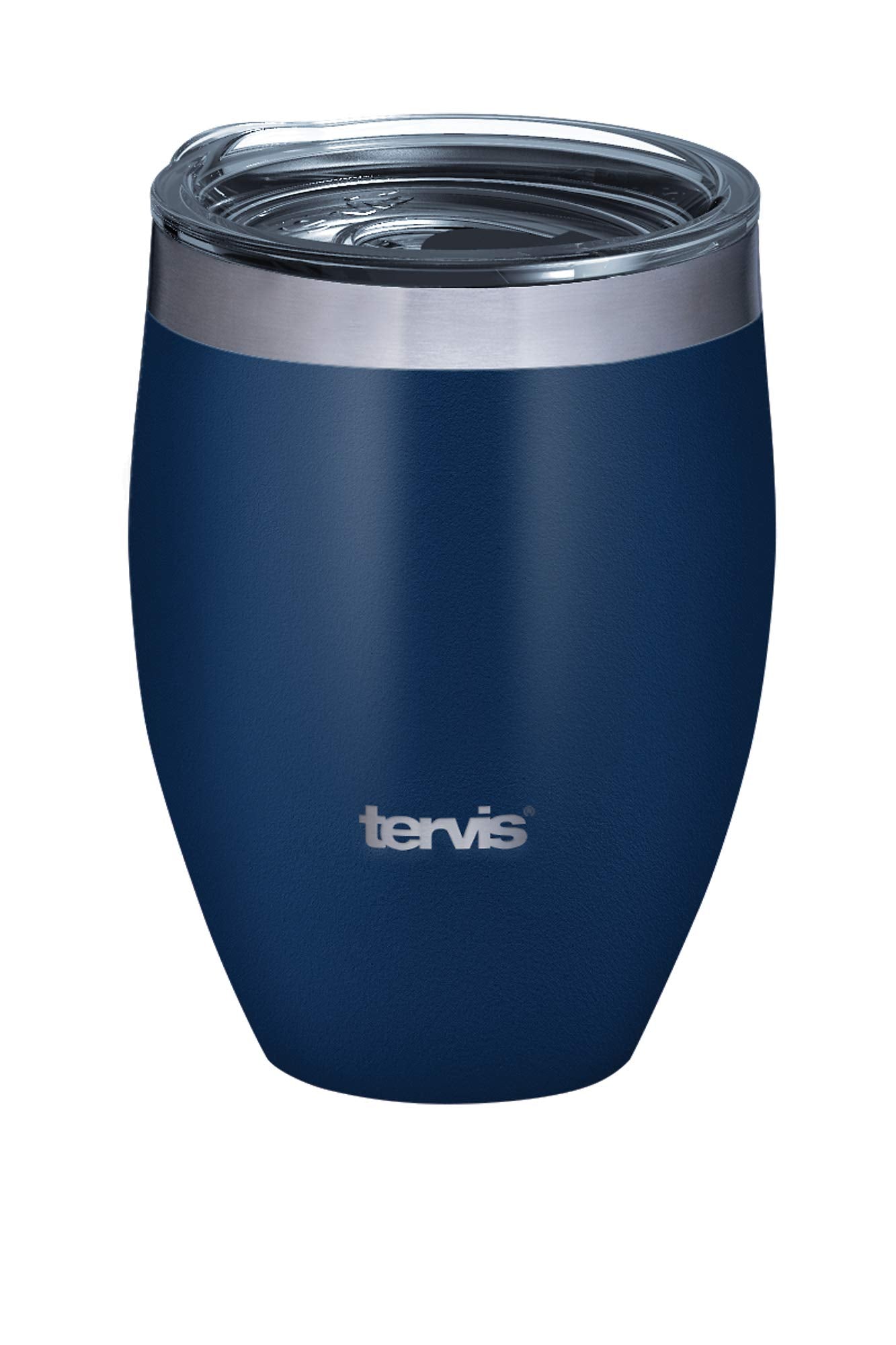 Tervis Powder Coated Stainless Steel Triple Walled Insulated Tumbler Travel Cup Keeps Drinks Cold & Hot, 12Oz, Deepwater Blue