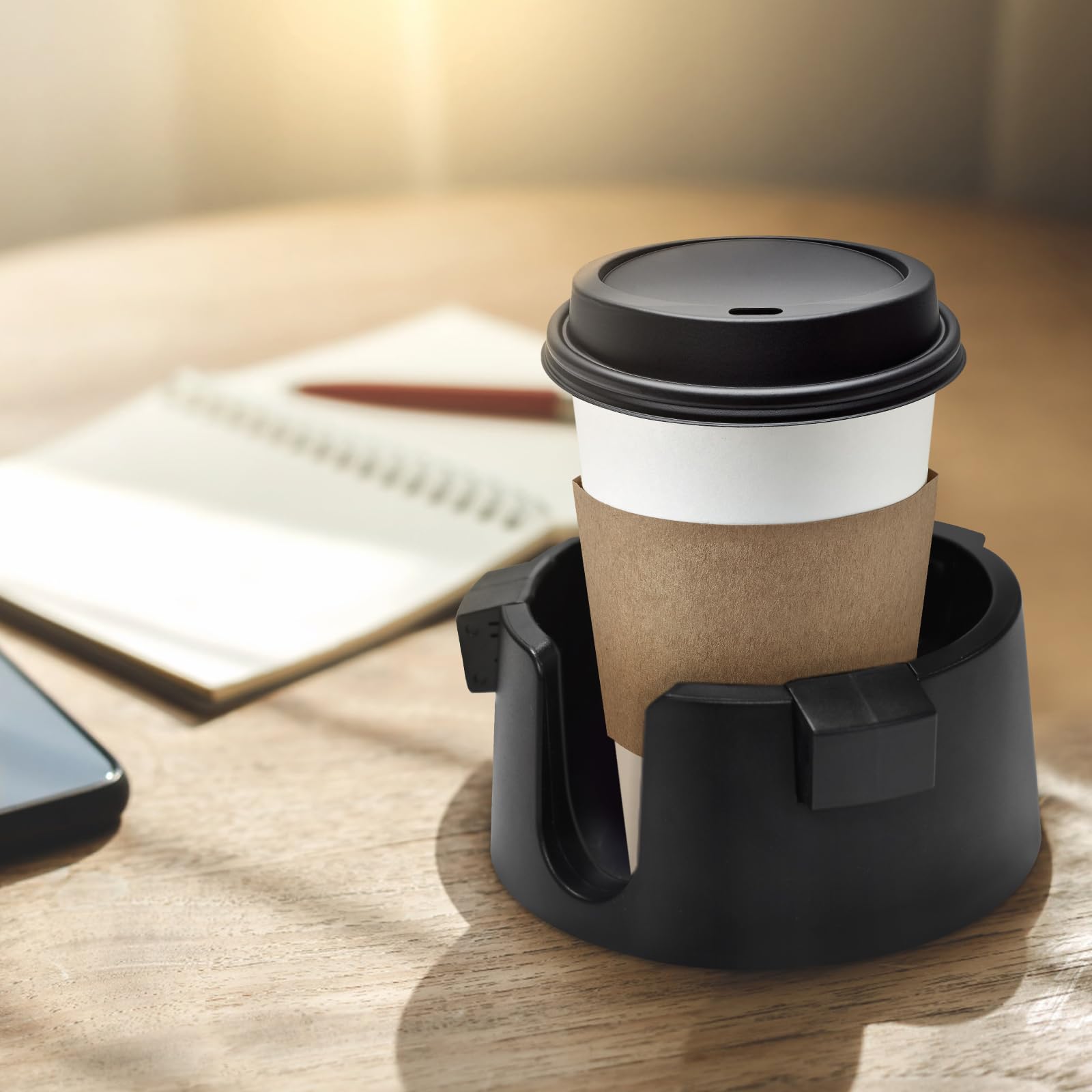 Cup Holder For Desk Anti-Spill Adjustable Drink Holder Non-Tipping Table Coaster For Home Office Boat Couch