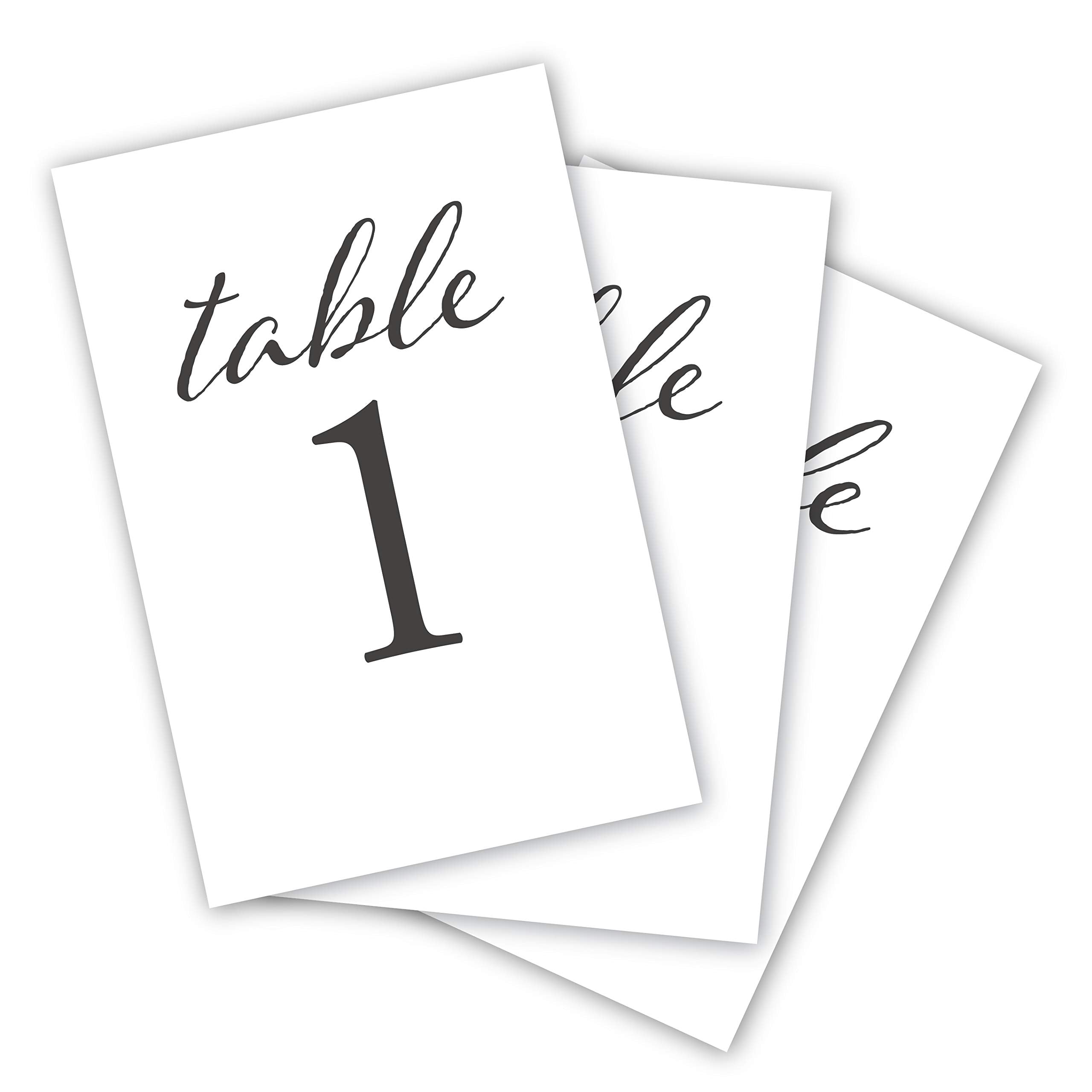 Up The Moment Black Wedding Table Numbers, 1-25, Centerpiece Decorations, Double Sided 4X6, Numbers 1-25 And Head Table Card Inc