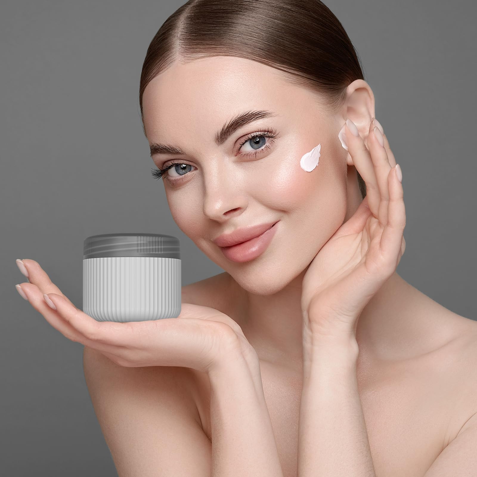 Me.Fan Travel Containers For Toiletries, Tsa Approved 2 Oz Silicone Cream Jars, Leak-Proof Travel Size Containers, Travel Access