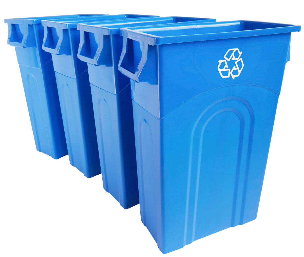 United Solutions Highboy Recycling Bin, 23 Gallon, Space Saving Slim Profile And Easy Bag Removal, Indoor Or Outdoor Use, Integr