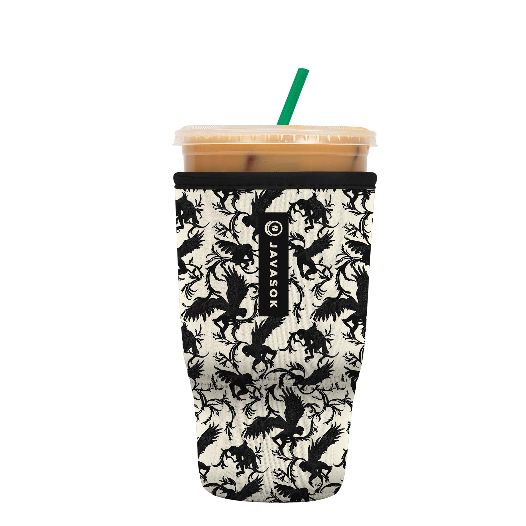Sok It JavaSok Iced Coffee & Cold Soda Insulated Neoprene Cup Sleeve (Monkey Business, Large: 30-32oz)