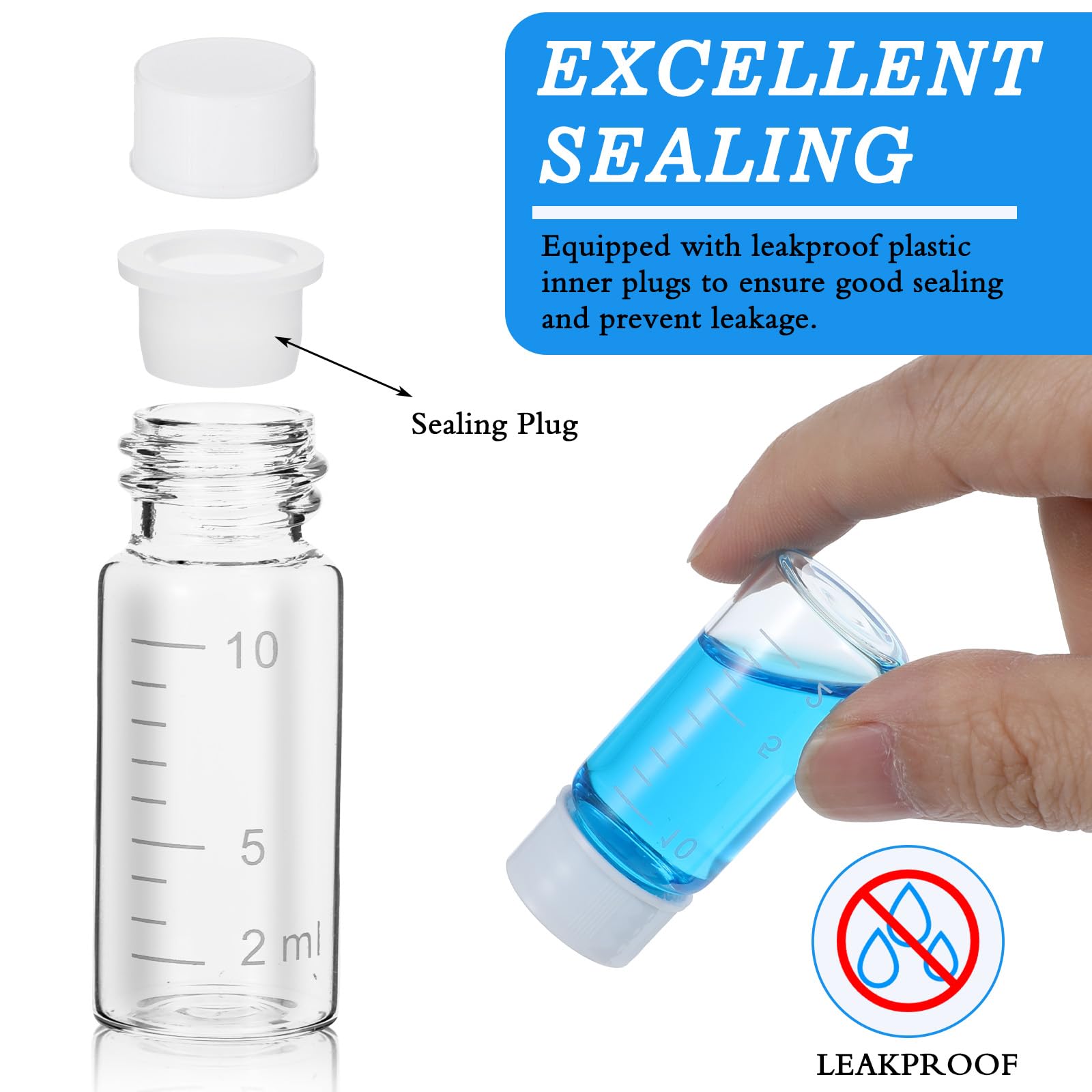 4 Pcs Liquid Travel Containers, Scale Liquid Containers Leakproof Travel Bottles Empty Plastic Bottles With 10 Stoppers And 2 Fu