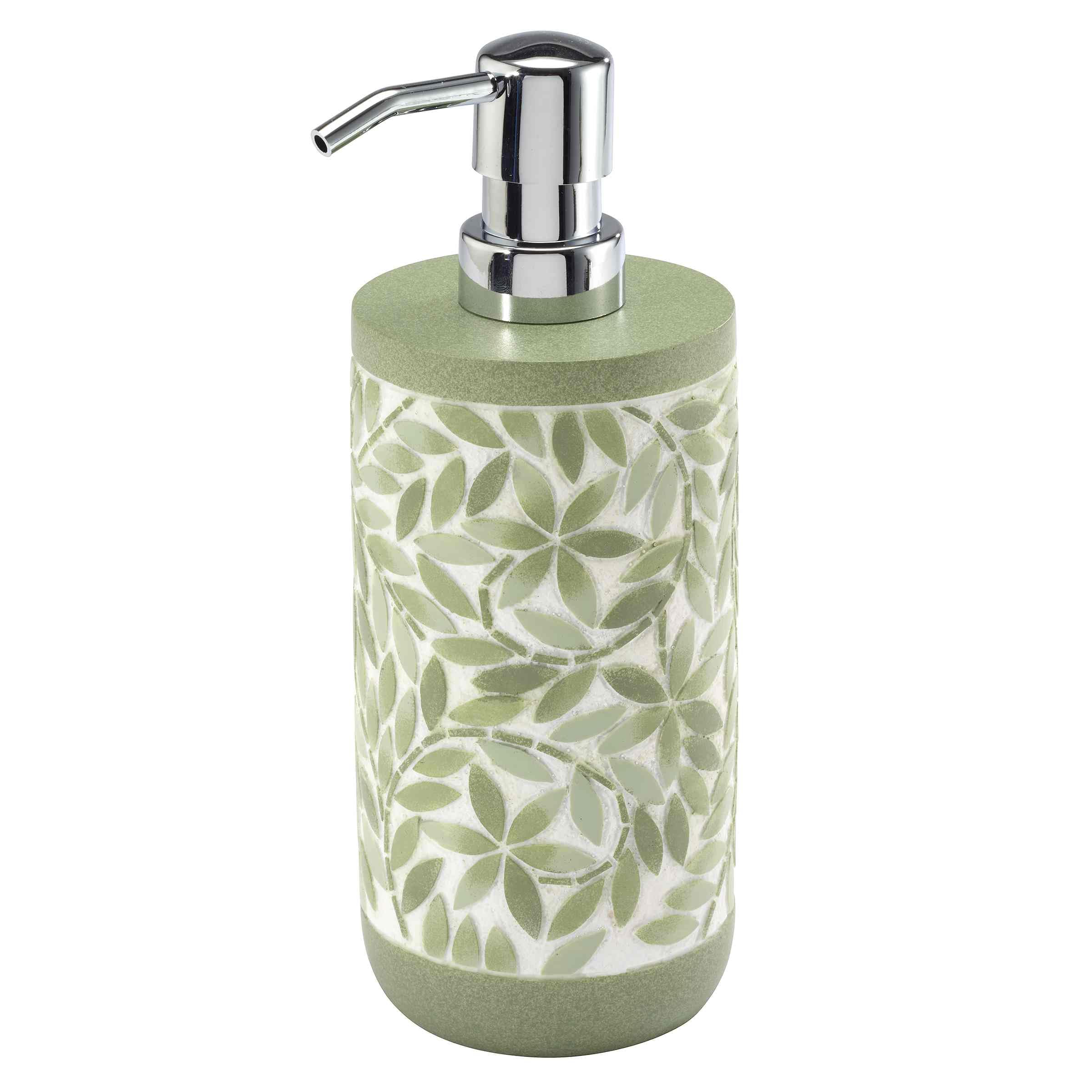 Avanti Linens - Lotion Pump/Soap Dispenser, Resin Countertop Accessories, Guest Bathroom Essentials (Stratford Collection, Green