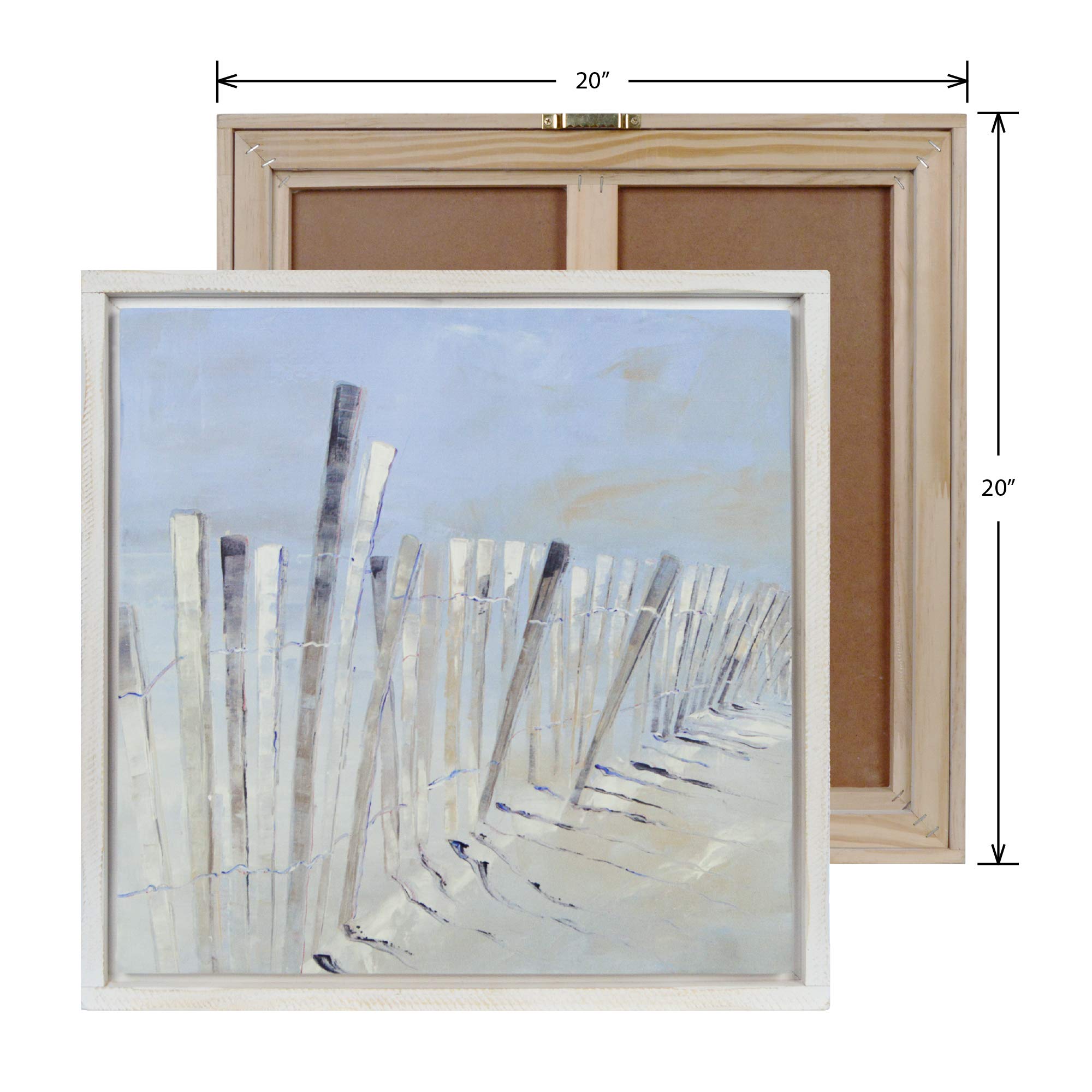 Prinz Blue Dune Coastal Decoupaged Wall Art,Blue Wash
