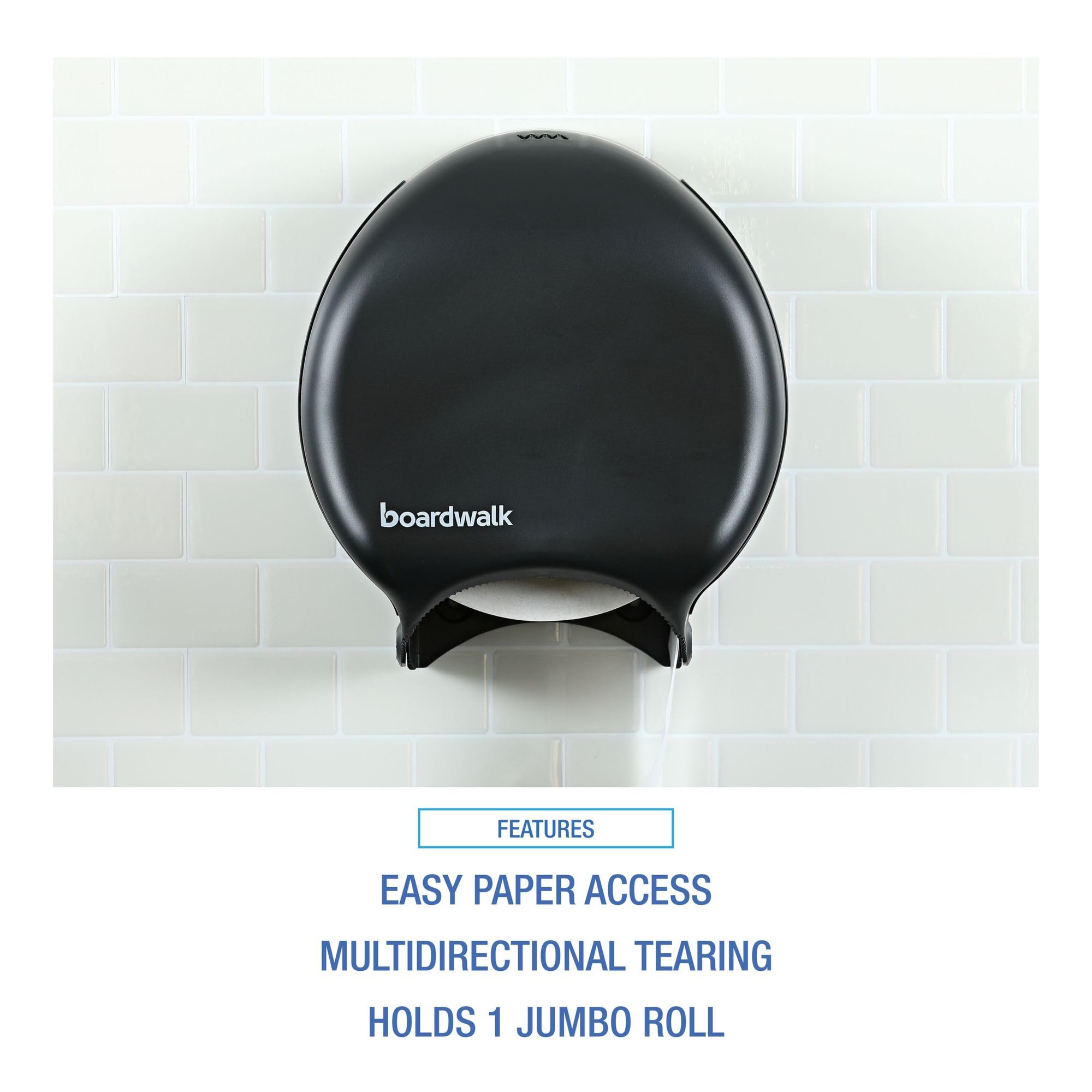 Boardwalk R2000Bkbw 11 In. X 6.25 In. X 12.25 In. Single Jumbo Toilet Tissue Dispenser - Black