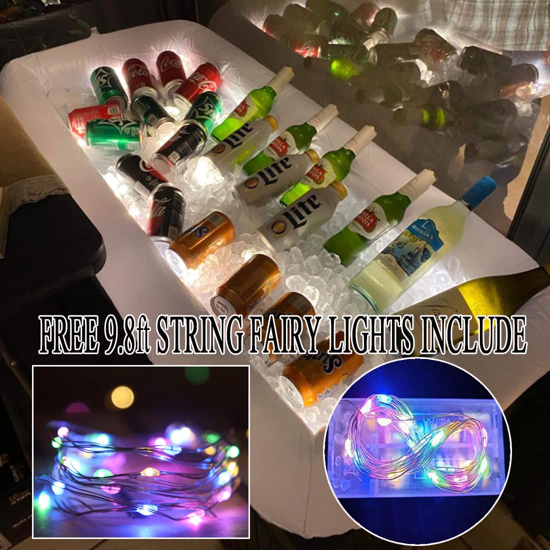 Inflatable Serving Bars Ice Buffet Salad Serving Trays Food Drink Holder Cooler Containers Indoor Outdoor Bbq Picnic Pool Party