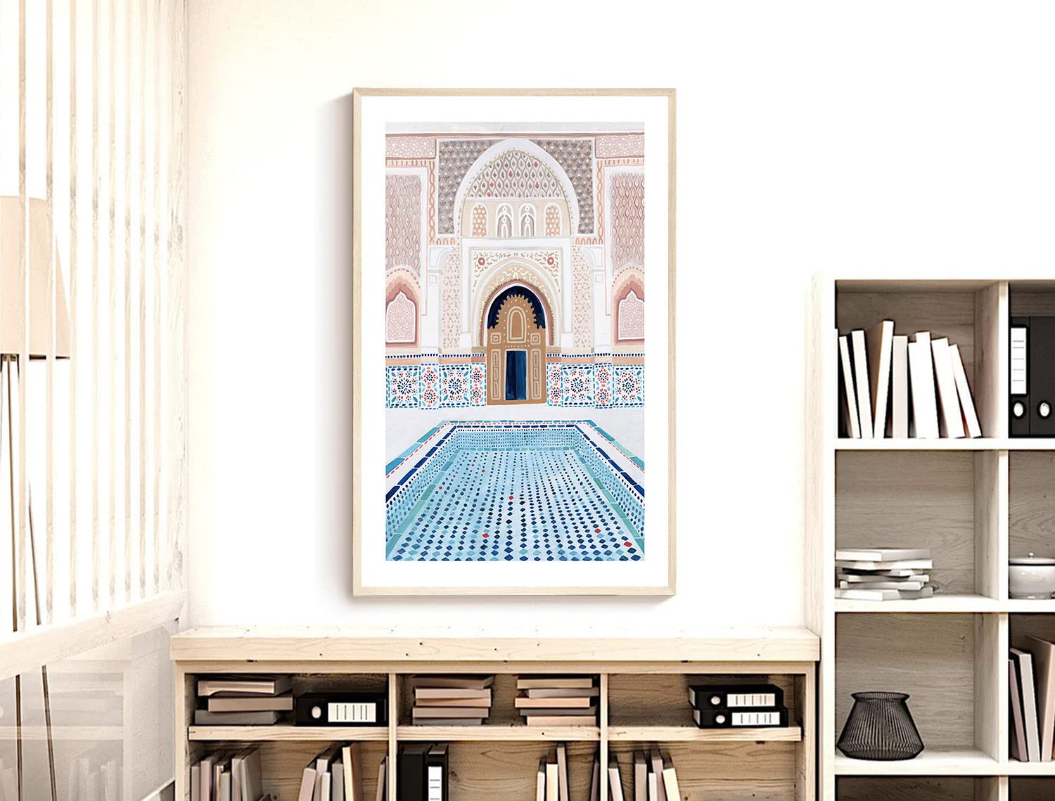Nationcog Marrakech Art Print, Morocco Art Print, Medersa Ben Youssef, Travel Print, Travel Poster, Moroccan Decor, Housewarming