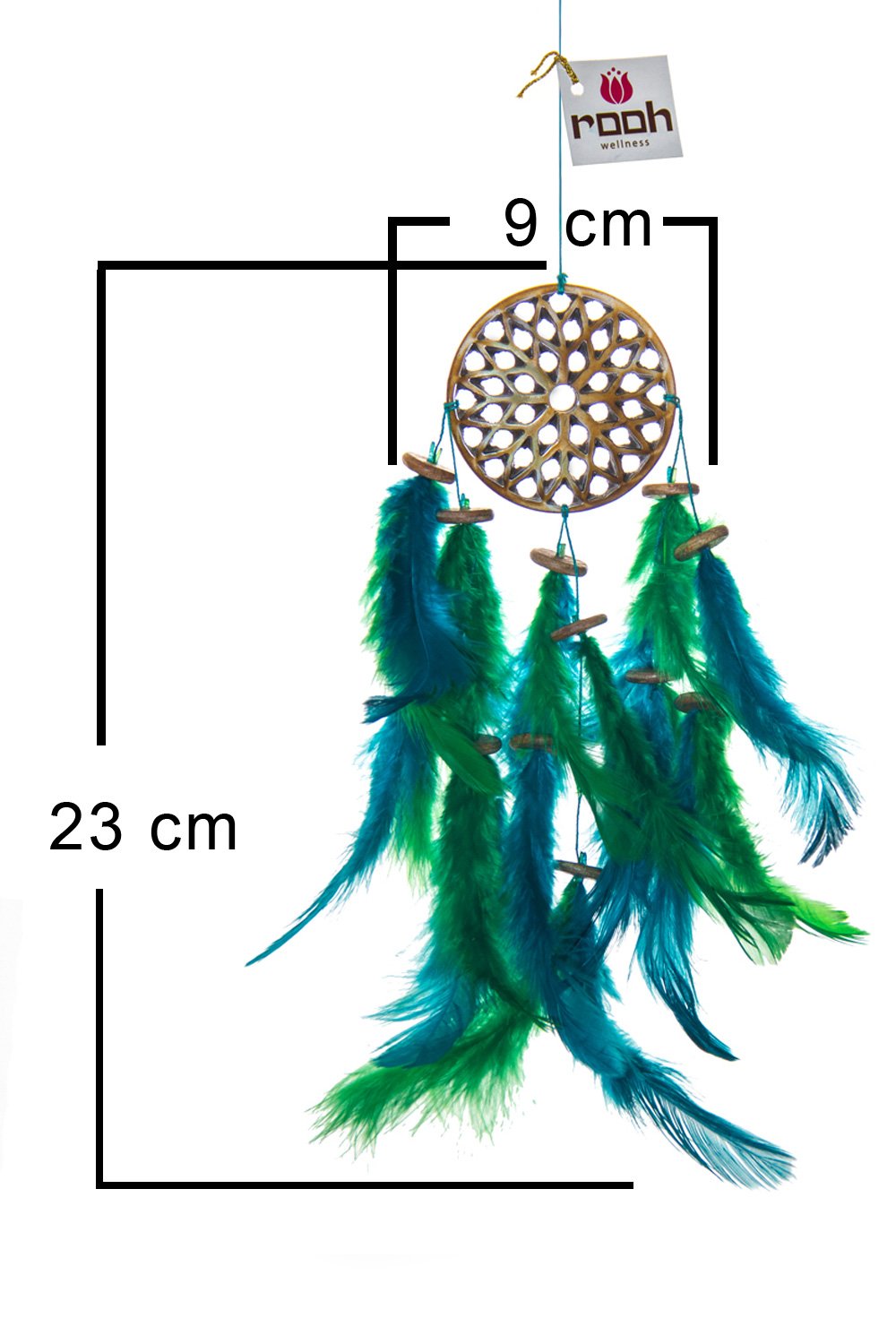 Rooh Dream Catcher ~ Wooden Earth ~ Handmade hangings (Can be Used as Home Decor, Gift, Wall Hangings, Meditation Room, Yoga Tem