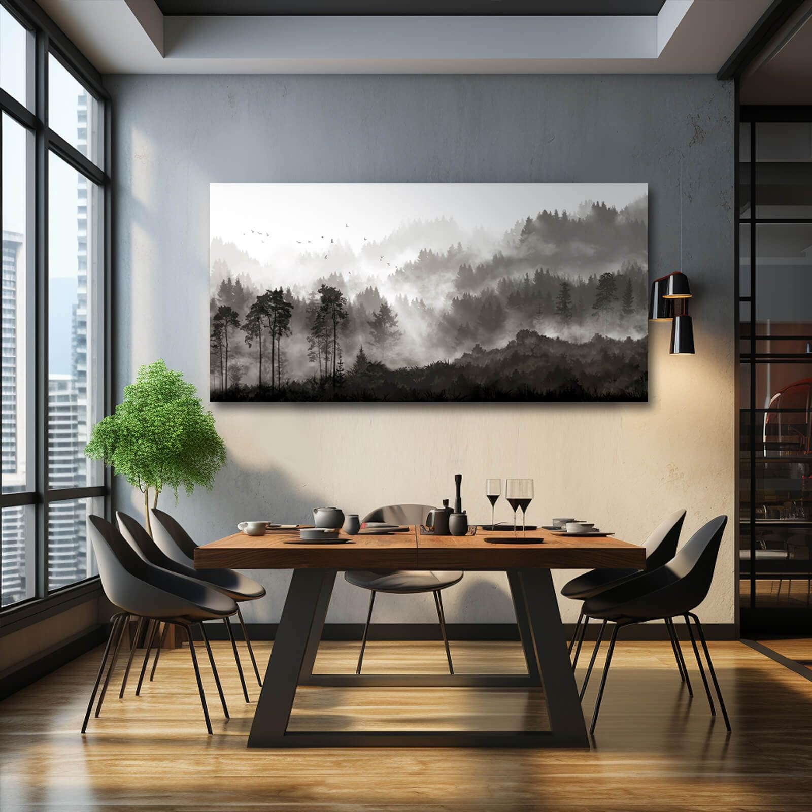 Yjyart Large Artwork For Living Room Wall Canvas Art Mountains Nature Painting Artwork For Bedroom Kitchen Dining Room Modern Ho