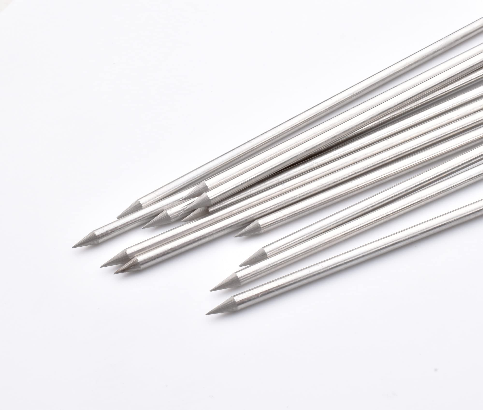 Honshen 10 Inch Metal Barbecue Skewers, Stainless Steel Bbq Skewers, Shish Kebab Kabob Skewers 12 Pcs