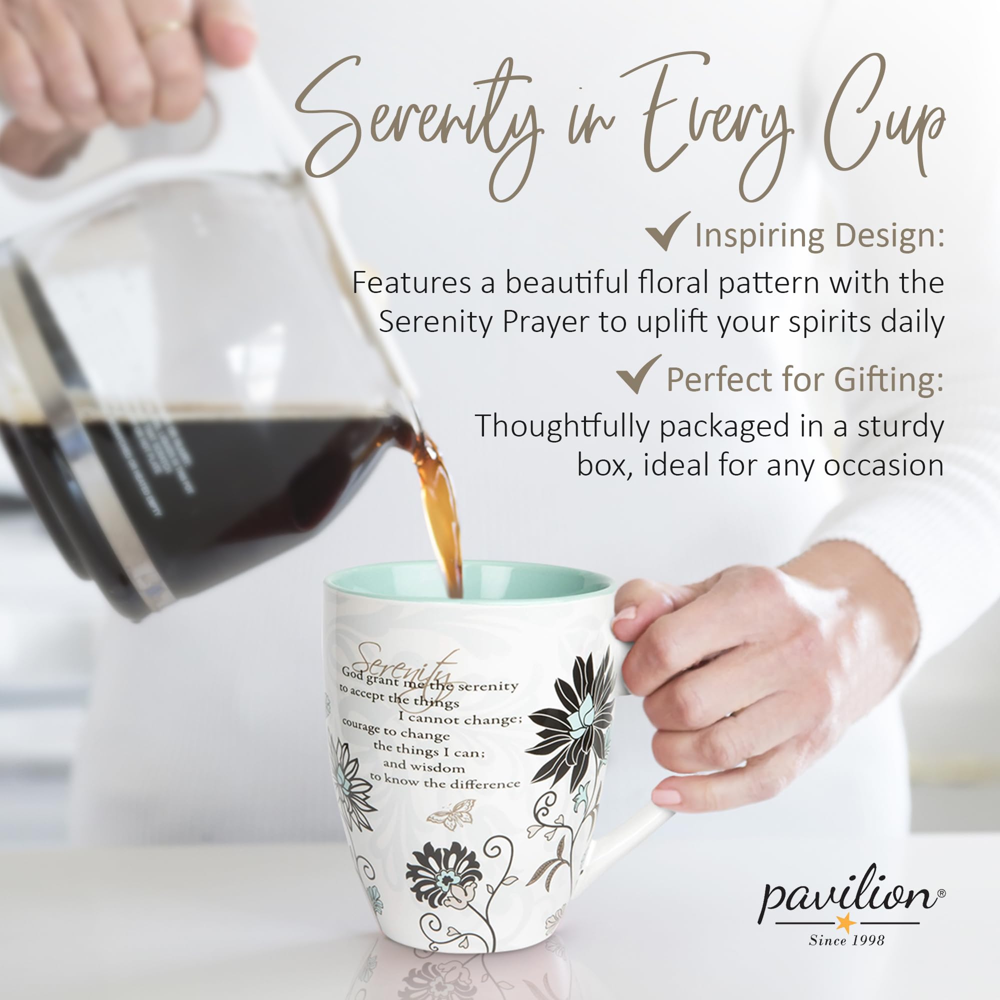 Pavilion Gift Mark My Words 4-3/4-Inch Serenity Mug  20-Ounce